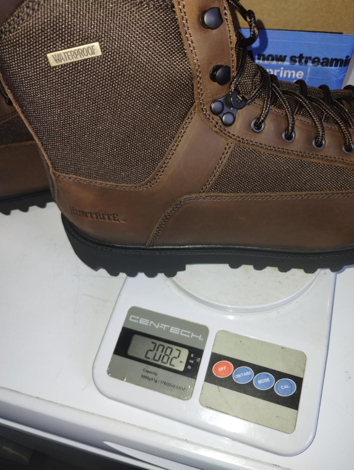 HUNTRITE Men's Insulated Waterproof Hunting Boots Non-Slip Shoes, 1200-gram, Brown customer photo 2