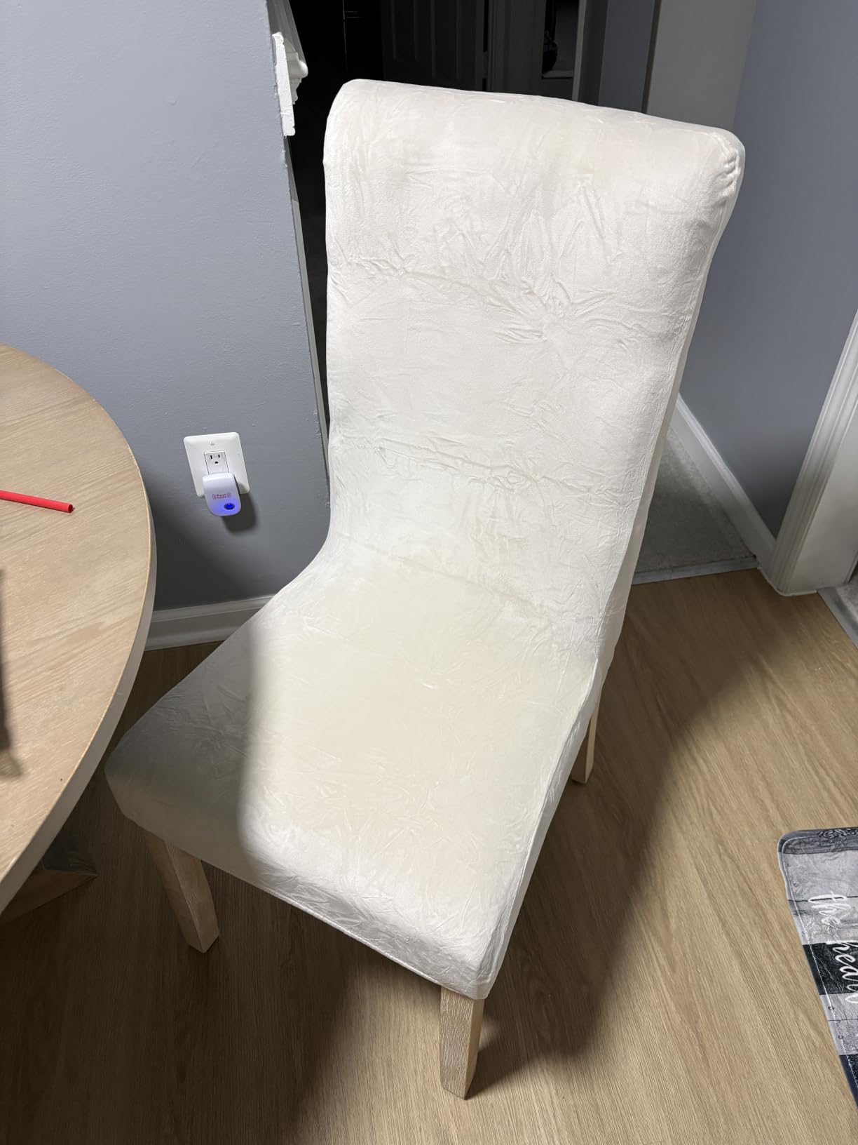 Smiry Velvet Stretch Dining Chair Covers, Parsons Chair Slipcovers Set of 6 | Soft Fabric, Stretch Fit, Non Slip, Removable Washable Chair Protector for Dining Room Kitchen customer photo 1