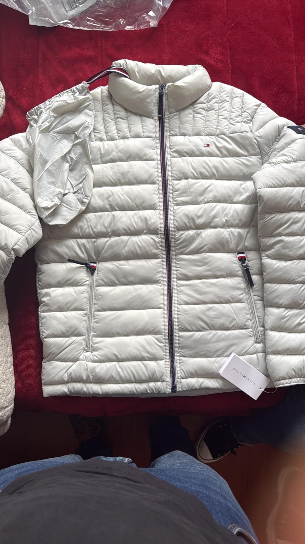 Tommy Hilfiger Mens Embroidered Logo Puffer Jacket customer photo 2