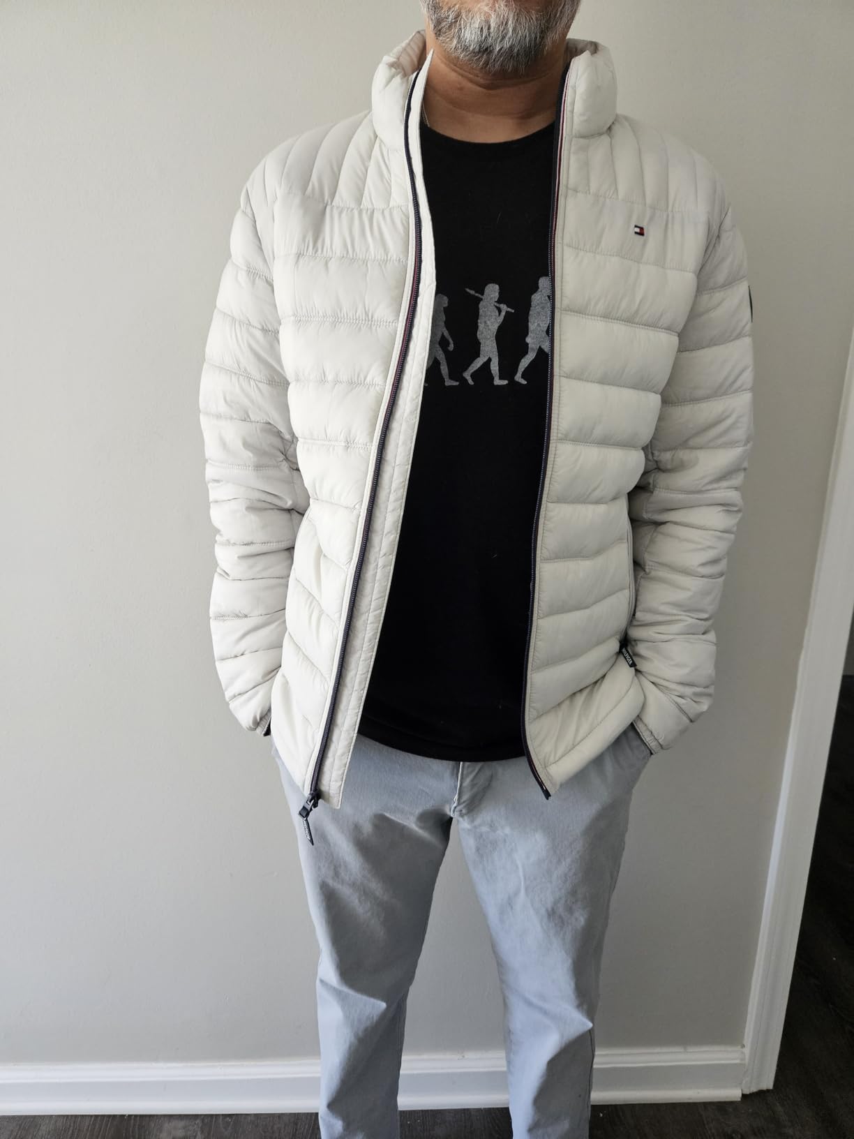 Tommy Hilfiger Mens Embroidered Logo Puffer Jacket customer photo 1