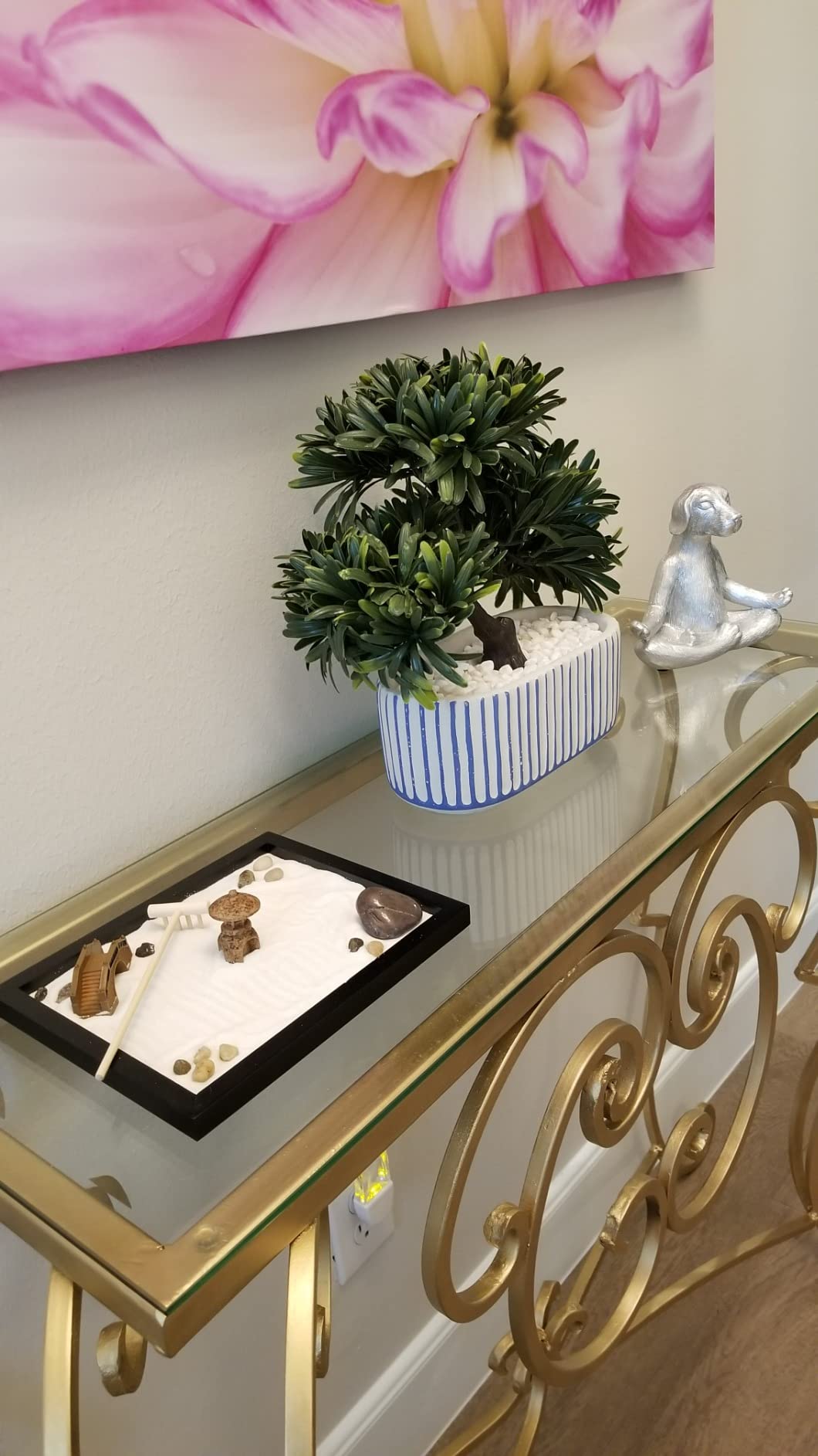 Zen Sand Garden for Desk with Rake, Rocks and Figures (Medium) customer photo 2