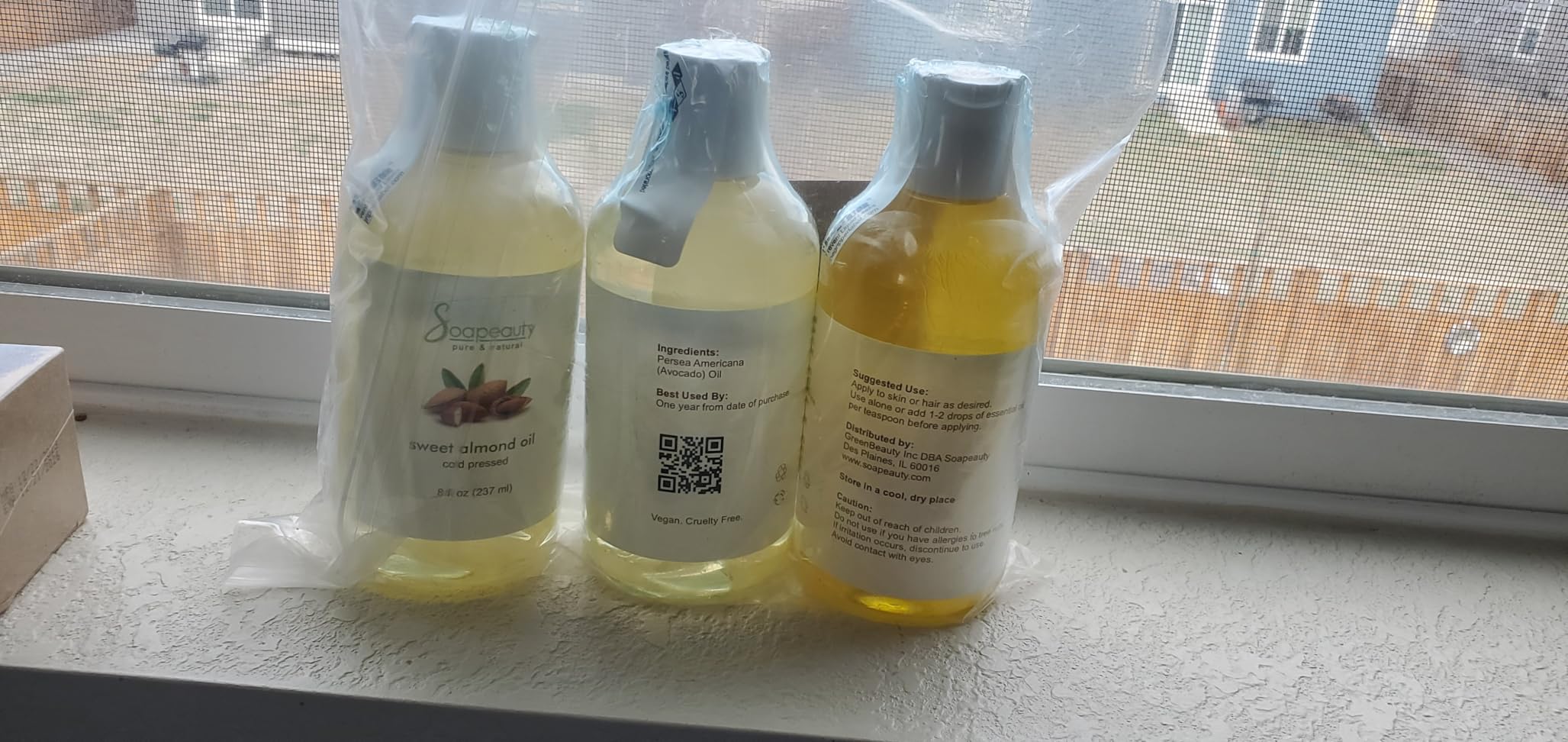 Sweet Almond Oil | Golden Jojoba Oil | Avocado Oil | Pack of 3 | Cold Pressed | Carrier for Essential Oils, Moisturizer for Skin, Face & Hair, Soap Making | 8 fl oz Each customer photo 2