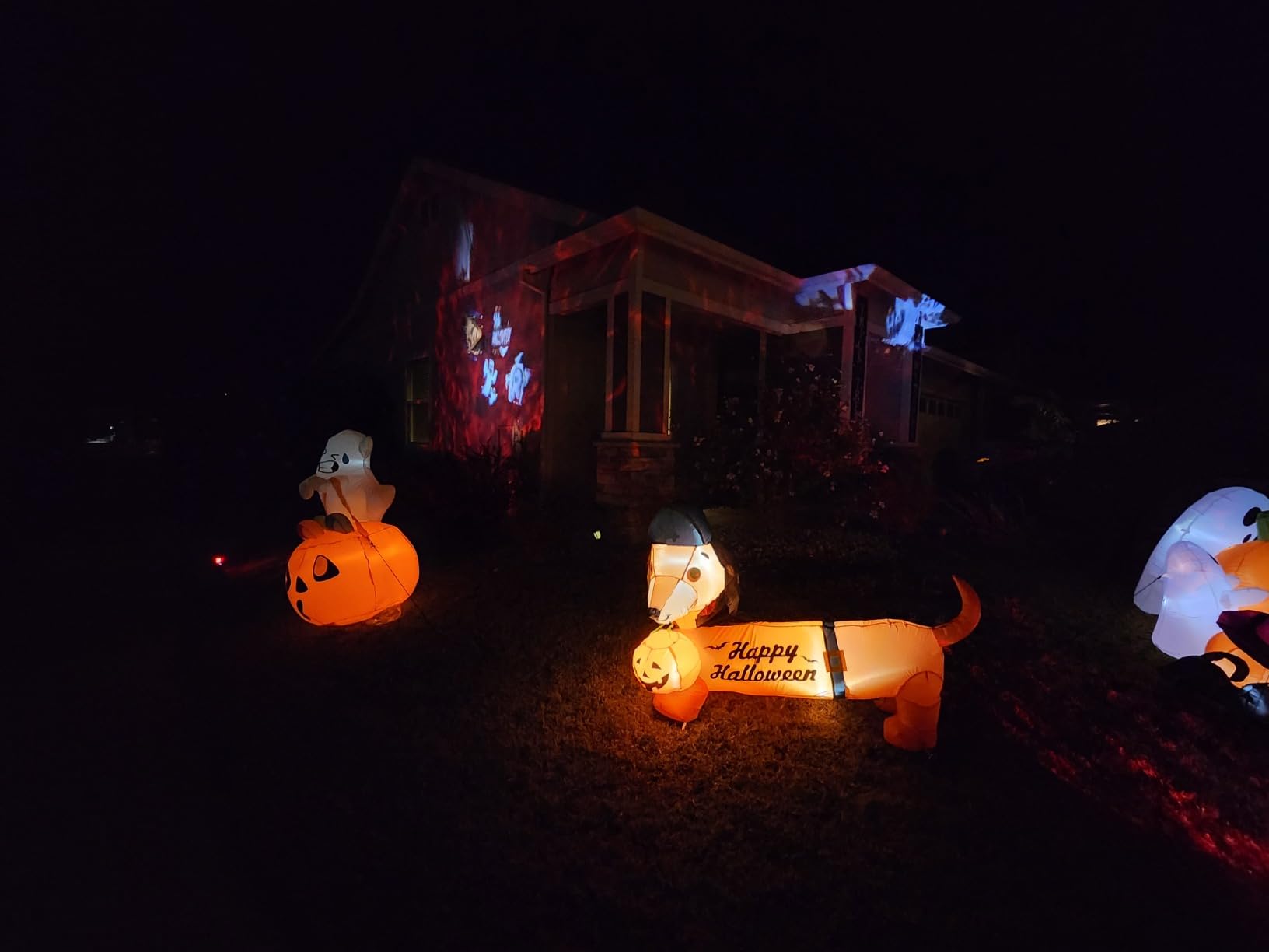Joiedomi 5 FT Halloween Inflatable Ghost Outdoor Decorations, Blow Up Yard Decorations in Pumpkin, Blow Up Ghost Inflatable with LEDs for Cute Halloween Decor customer photo 2
