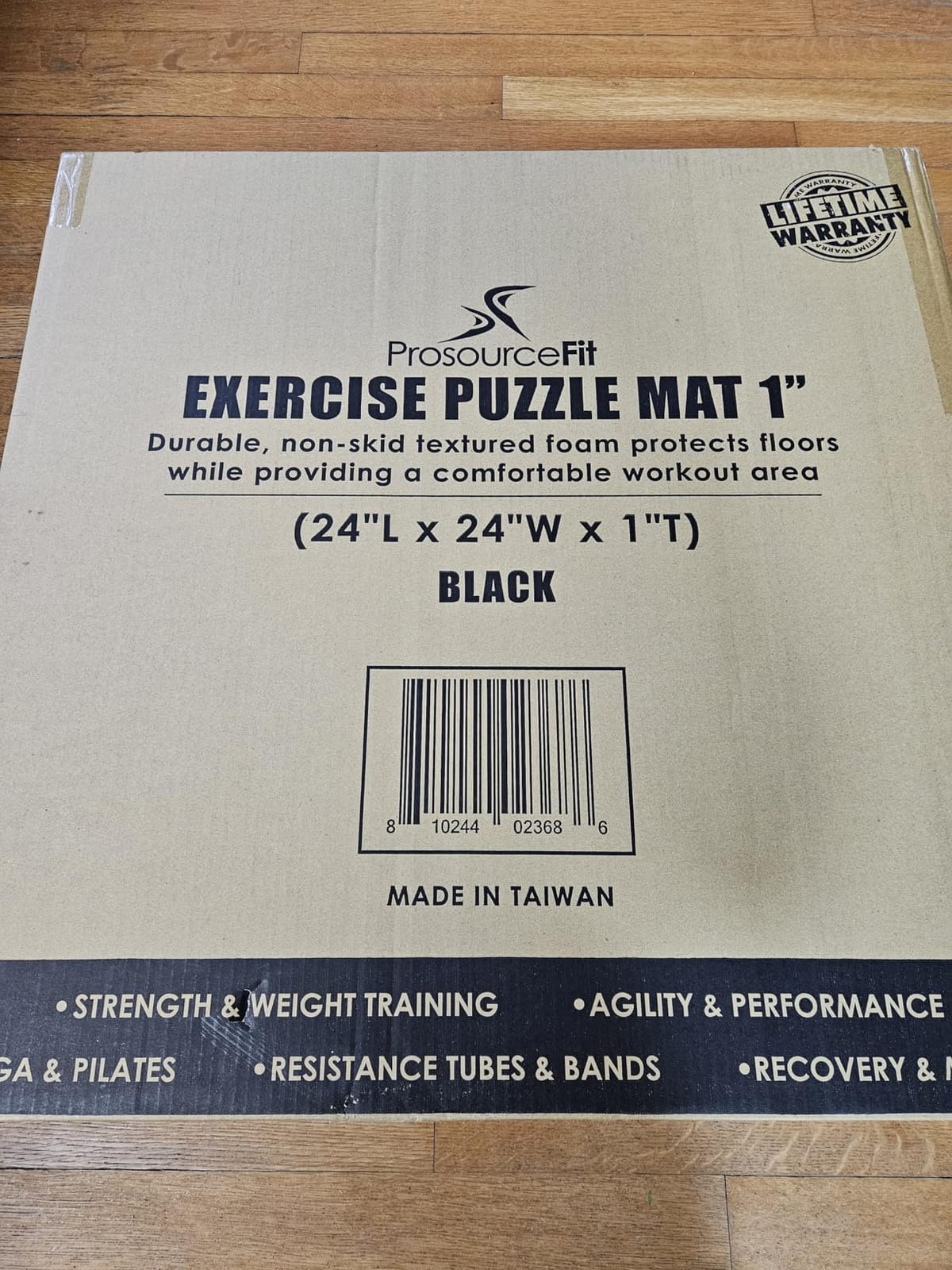 ProsourceFit Weaved Pattern Extra Thick Exercise Puzzle Mat 1-inch, EVA Foam Interlocking Tiles for Protective, Cushioned Flooring for Home and Gym Equipment; Black, 24 SQ FT, 6 Tiles customer photo 1