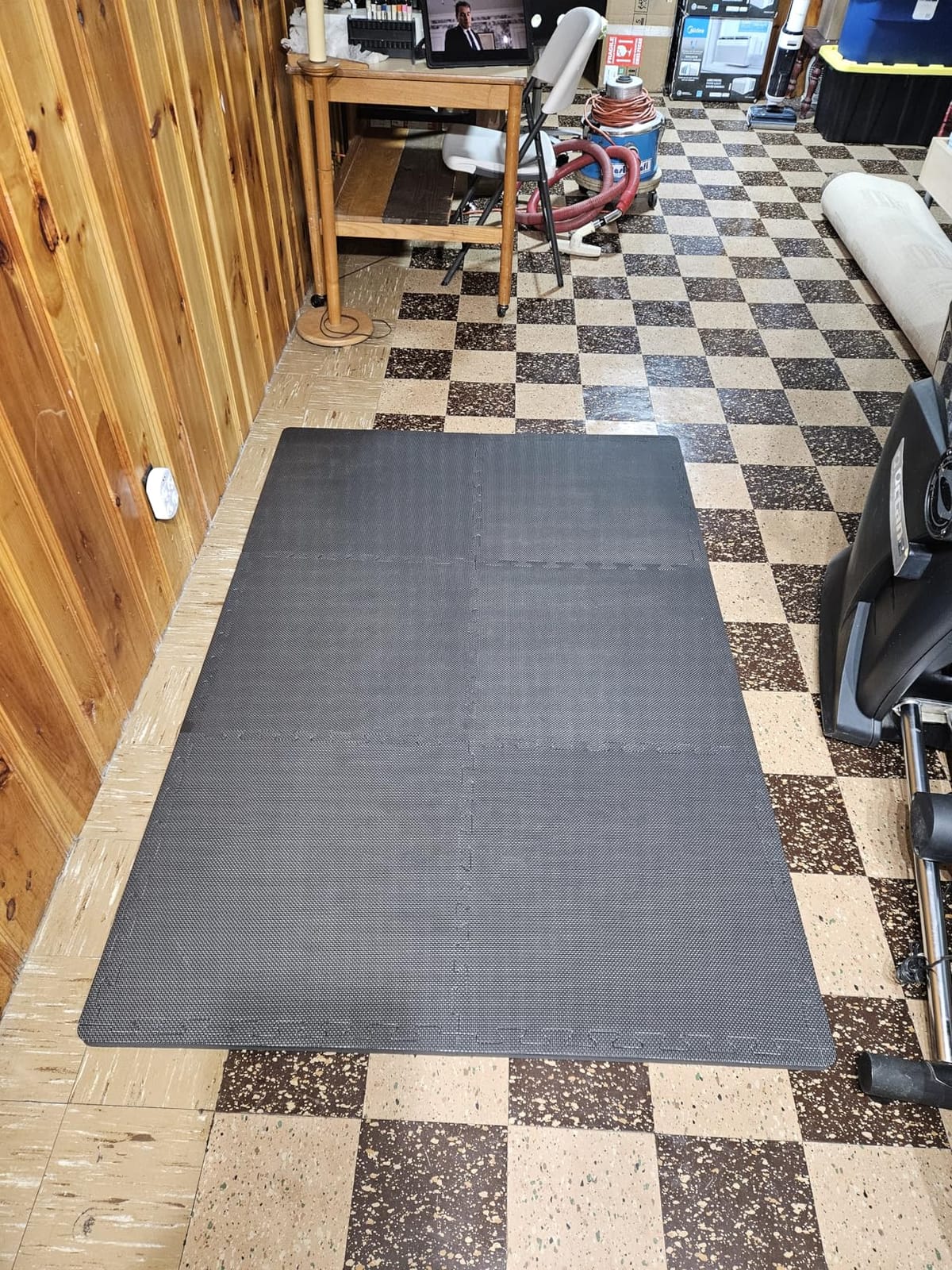 ProsourceFit Weaved Pattern Extra Thick Exercise Puzzle Mat 1-inch, EVA Foam Interlocking Tiles for Protective, Cushioned Flooring for Home and Gym Equipment; Black, 24 SQ FT, 6 Tiles customer photo 2