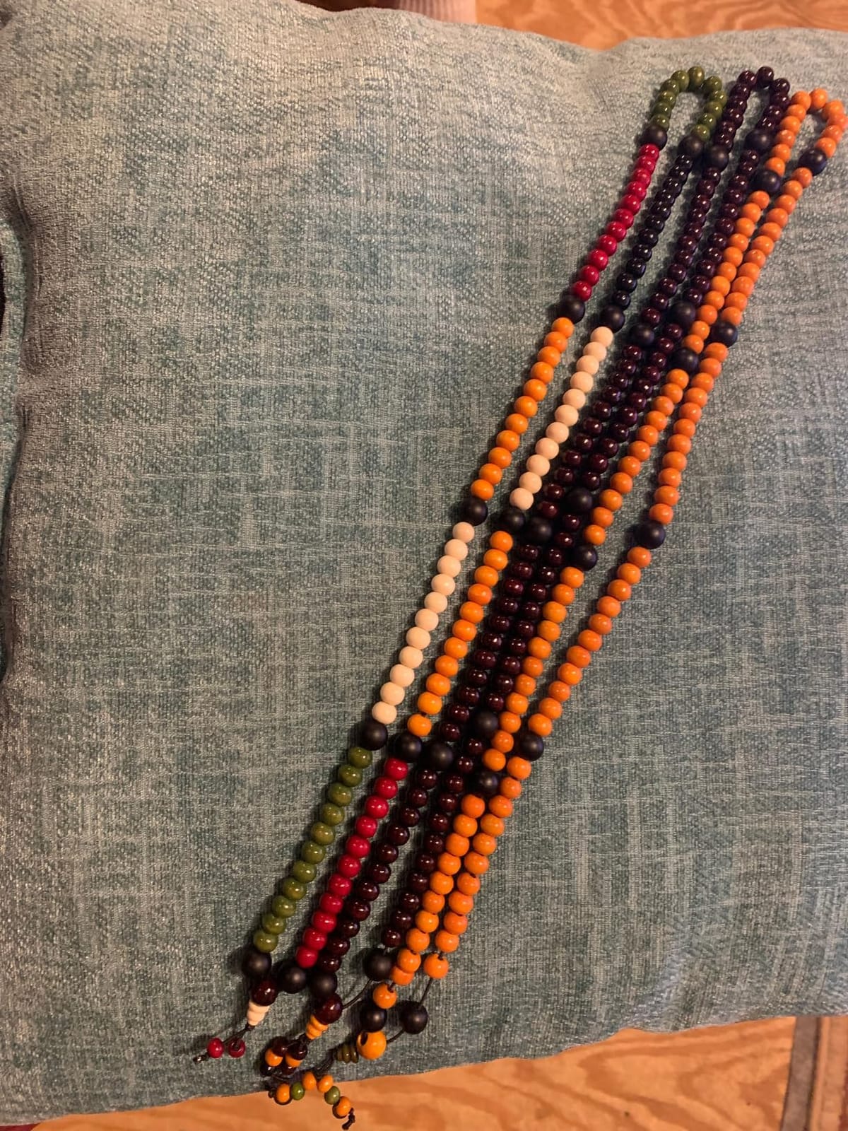 108 Mala Bead Bracelets 8MM Tibetan Buddha Wood Beaded Sandalwood Bracelets | 8Pcs Link Wrist Necklace Chain Bracelets Multilayer Buddhist Prayer Strand Bracelet Meditation Necklace Elastic Chinese Knot customer photo 1