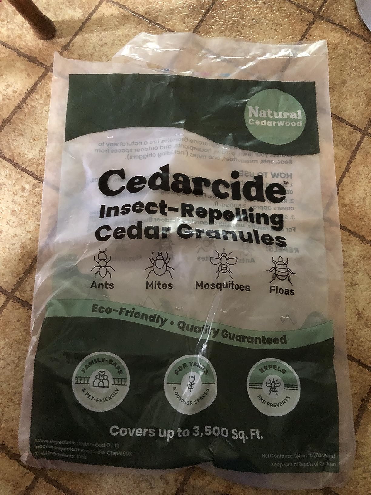 Cedarcide Original Cedar Granules – Cedar Chips for Home & Garden | Repels Ants, Aphids, Spiders, Mosquitos | Smells Great & Easy to Use | 1 Bag (8 lbs) customer photo 2