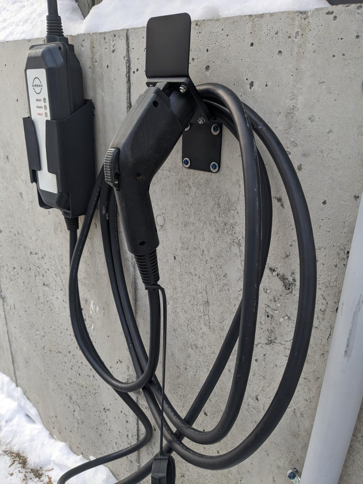 EVSE EV PHEV Electric Vehicle Charger Charging Cord Hanger and Plug Nozzle Dock Holster Holder Compatible with SAE J1772 Angle Heavy Duty Steel Cable Organizer Hook customer photo 2