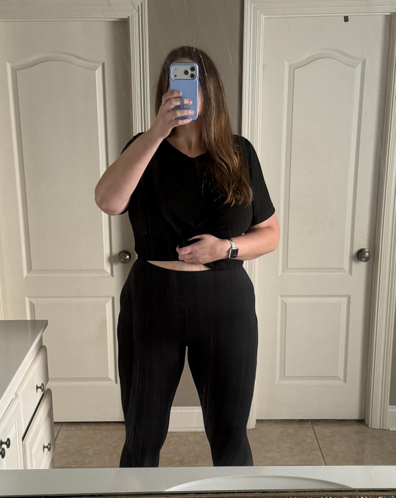 THE GYM PEOPLE Women's Thick High Waist Yoga Pants Workout Leggings customer photo 2