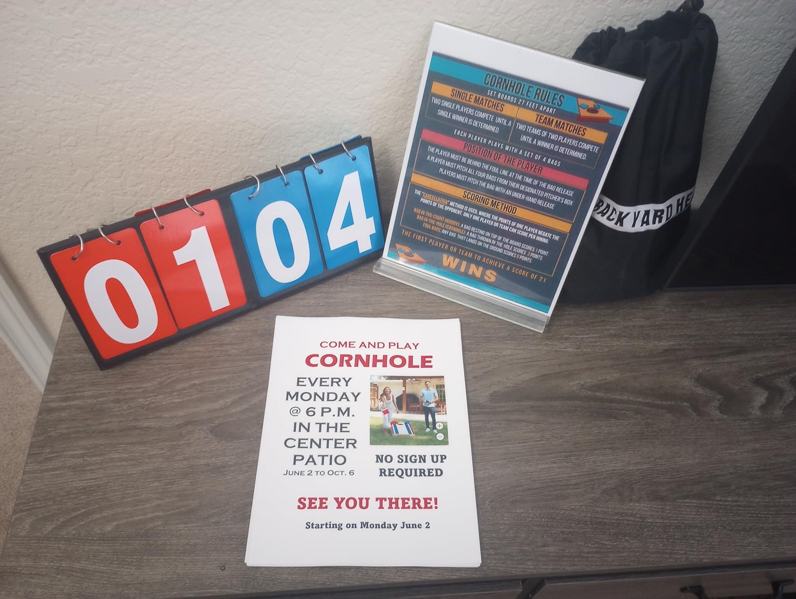 Portable Table Top Scoreboard Flipper, Multi Sports Score Flip Scoreboard customer photo 1