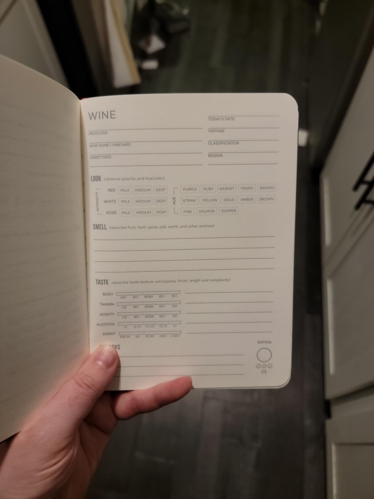 Wine Folly Wine Tasting Journal - Guided Notebook for Wine Notes (B6, 5