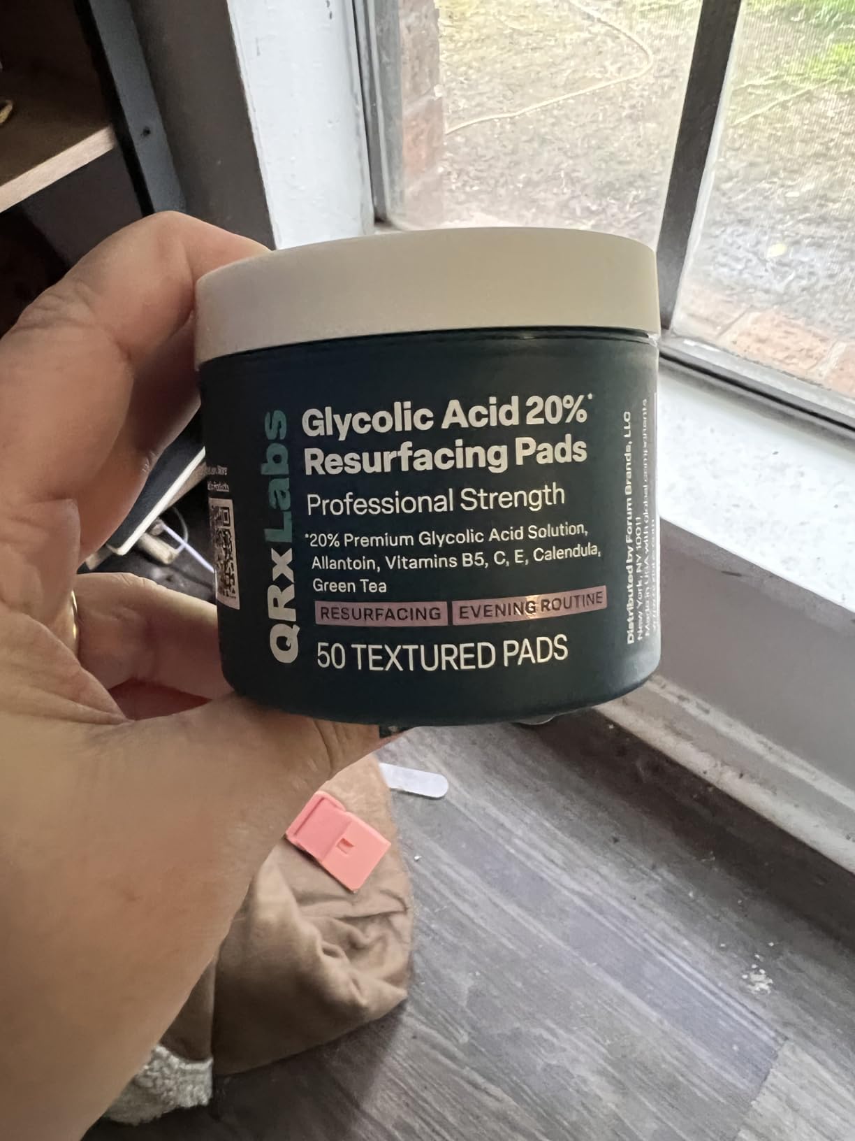 QRxLabs Glycolic Acid Pads - 20% Resurfacing Pads AHA for Face & Body - Exfoliates Skin Surface and Reduces Appearance of Fine Lines and Wrinkles - Acne Treatment Clearing - Daily Pads - 50ct customer photo 1
