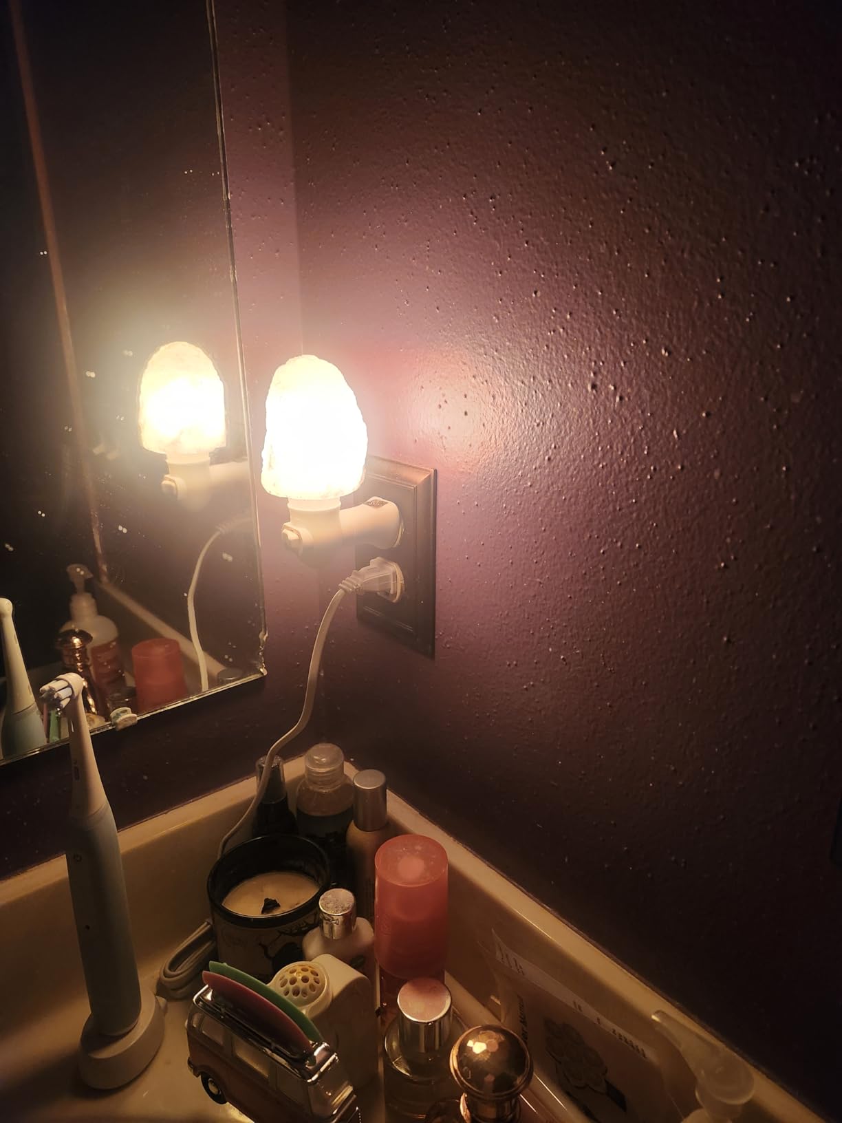 Pink Himalayan Salt Lamps - Hand Carved, Natural Night Lights for Bedrooms and Home Decor customer photo 1