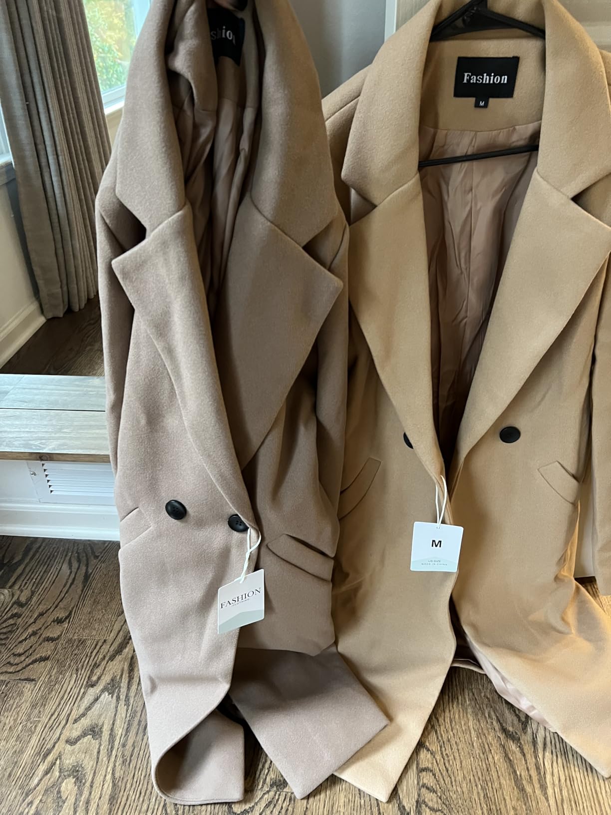 Tanming Women's Wool Pea Coats Long Trench Coats Jackets customer photo 1