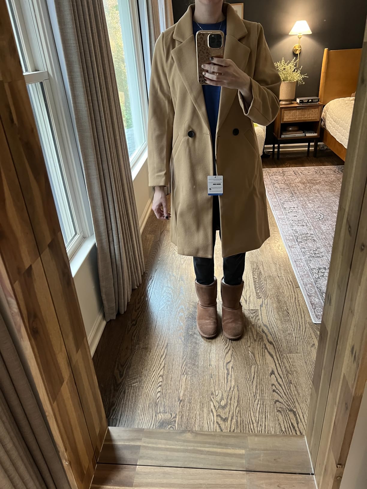 Tanming Women's Wool Pea Coats Long Trench Coats Jackets customer photo 2