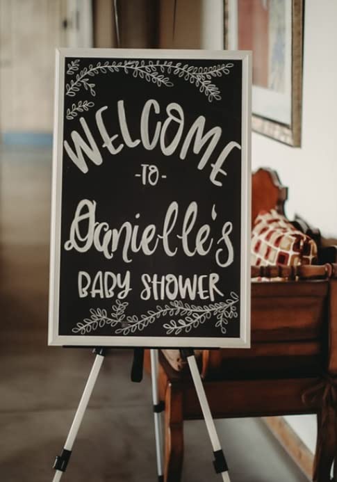 U Brands Large Magnetic Chalkboard, Wall Mounted, White Frame, 40