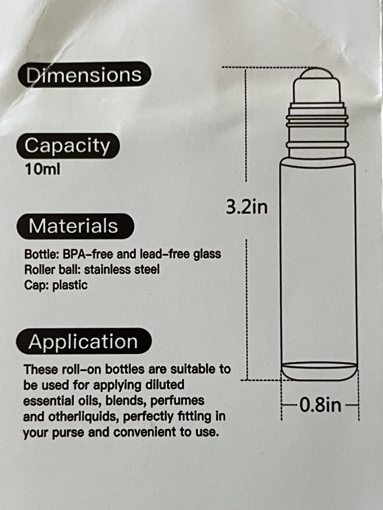 ULG Essential Oil Roller Bottles 10ml, 48-Pack | Empty Bottles, Stainless Steel Roller Balls, Waterproof Labels, Amber Roller Balls customer photo 1