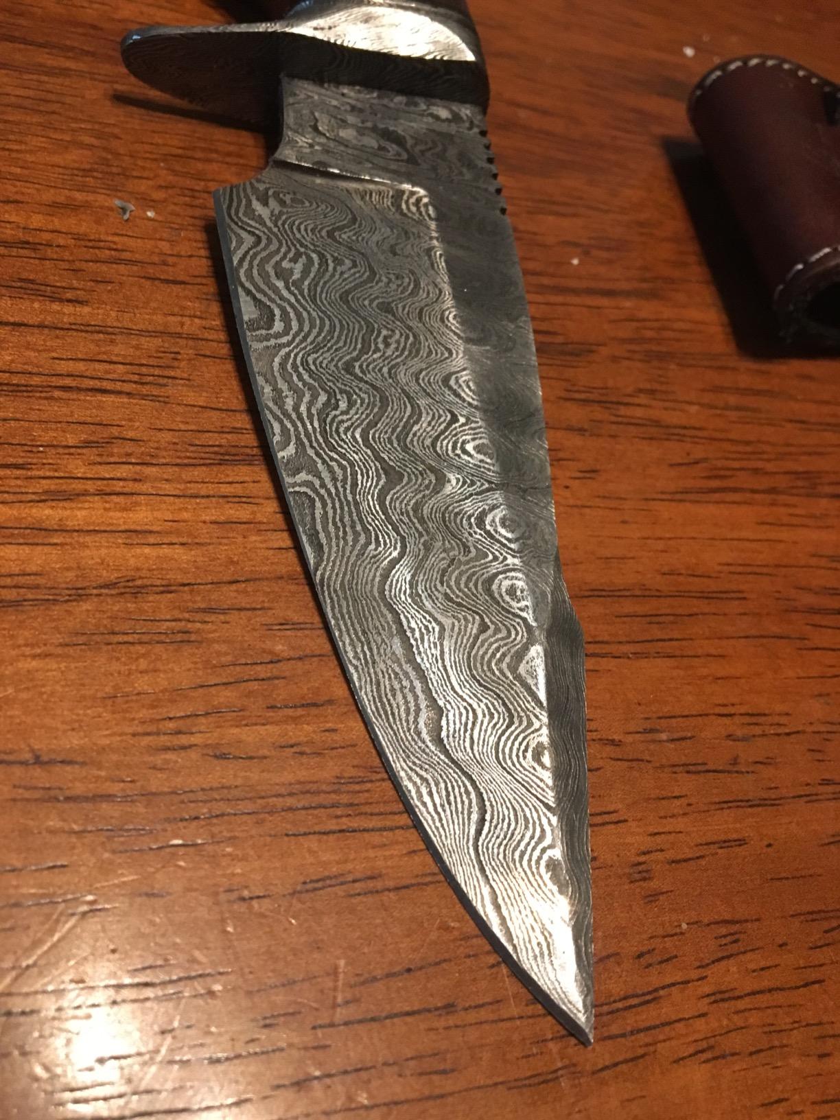 Hunting Damascus Knife Fixed Blade 10