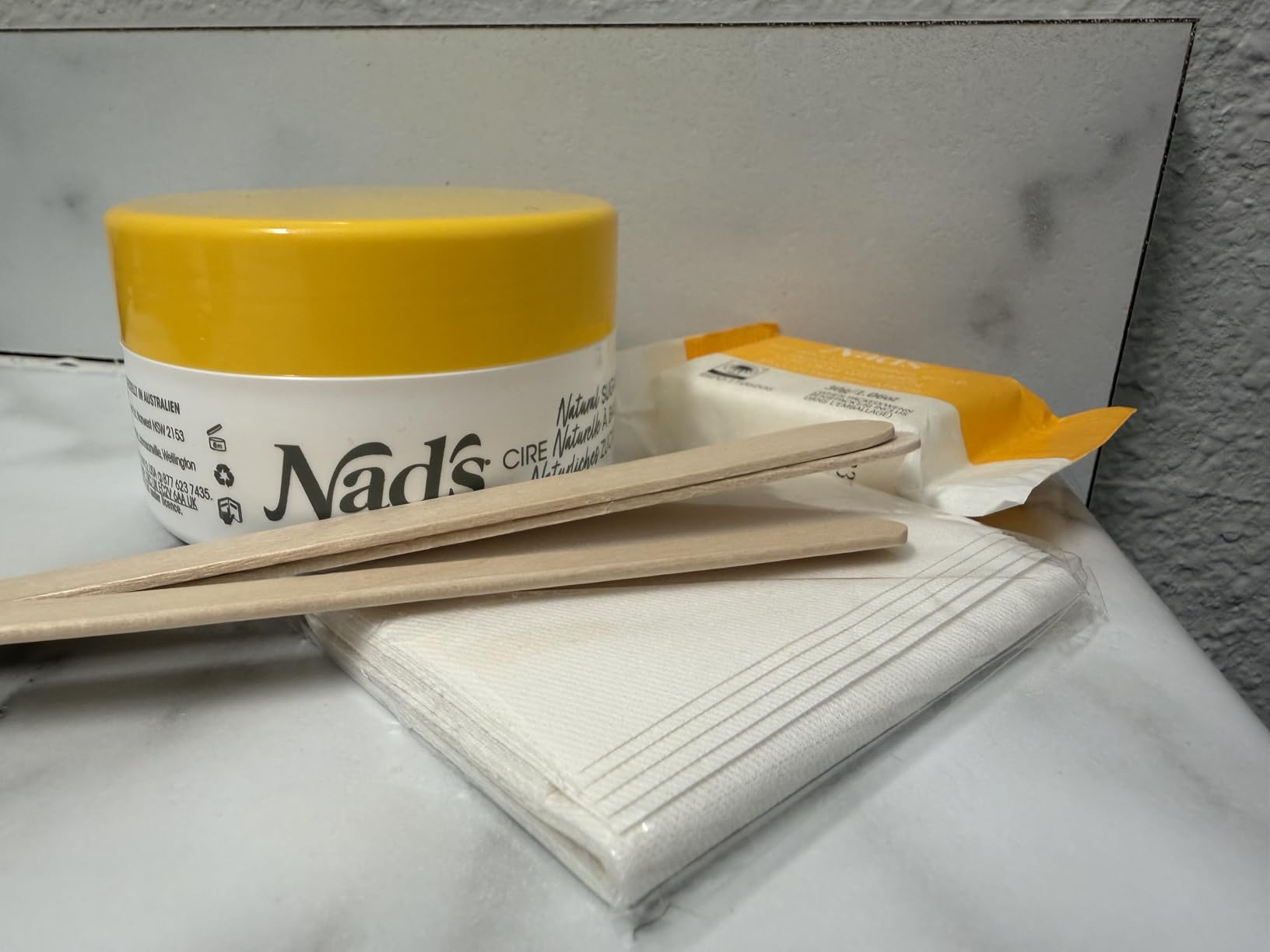 Nad's Natural Sugar Wax Kit, Vegan Hair Removal with Reusable Strips, 6oz customer photo 1