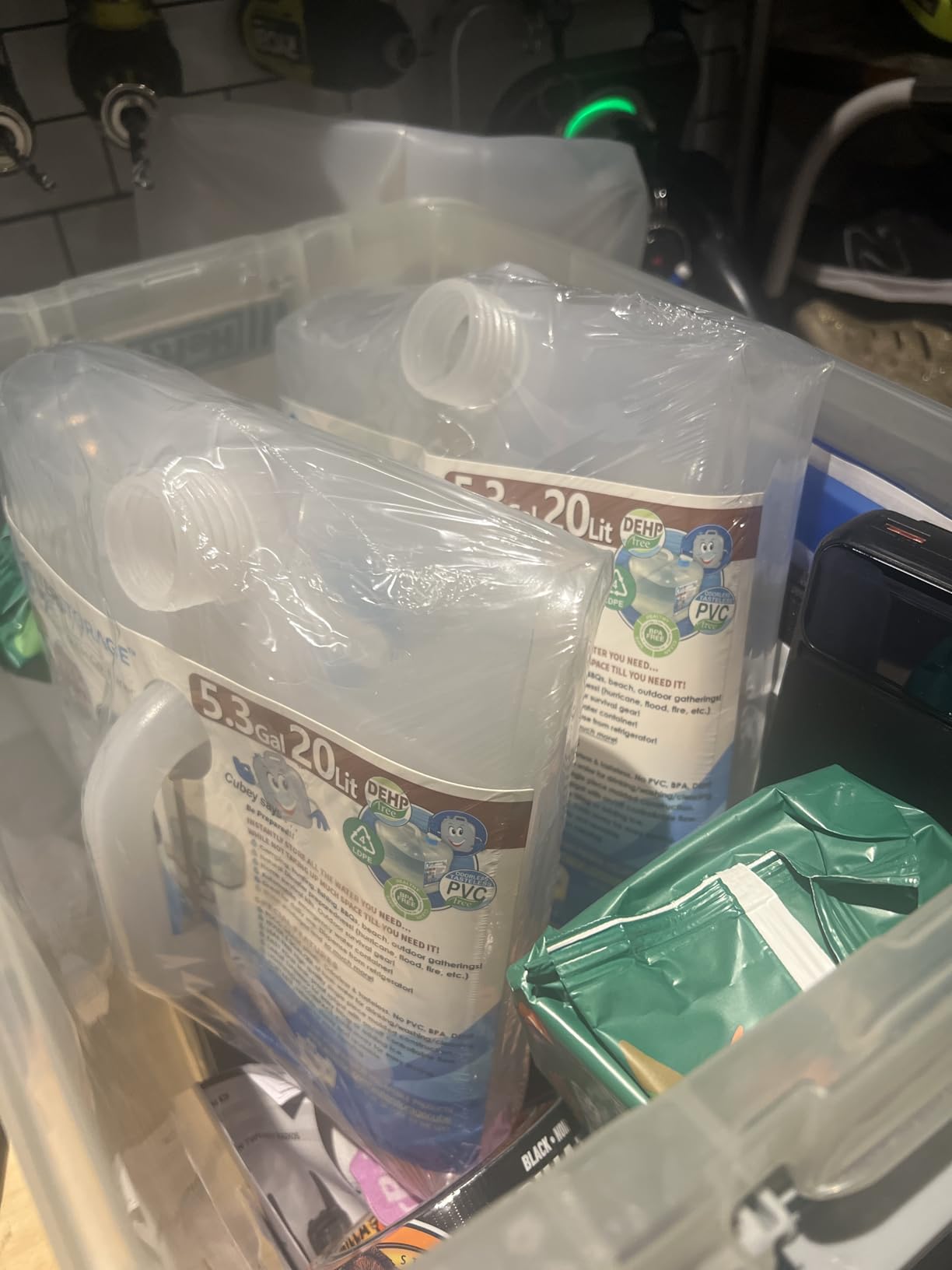 WaterStorageCube Collapsible Water Container with Spigot (5.3 Gal (2-Pack)) customer photo 1
