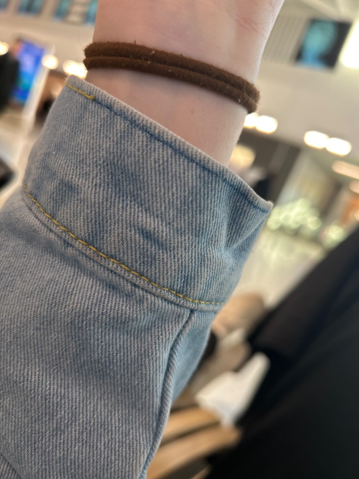 Omoone Oversized Denim Jacket Women Mid Long Casual Jean Coat customer photo 2