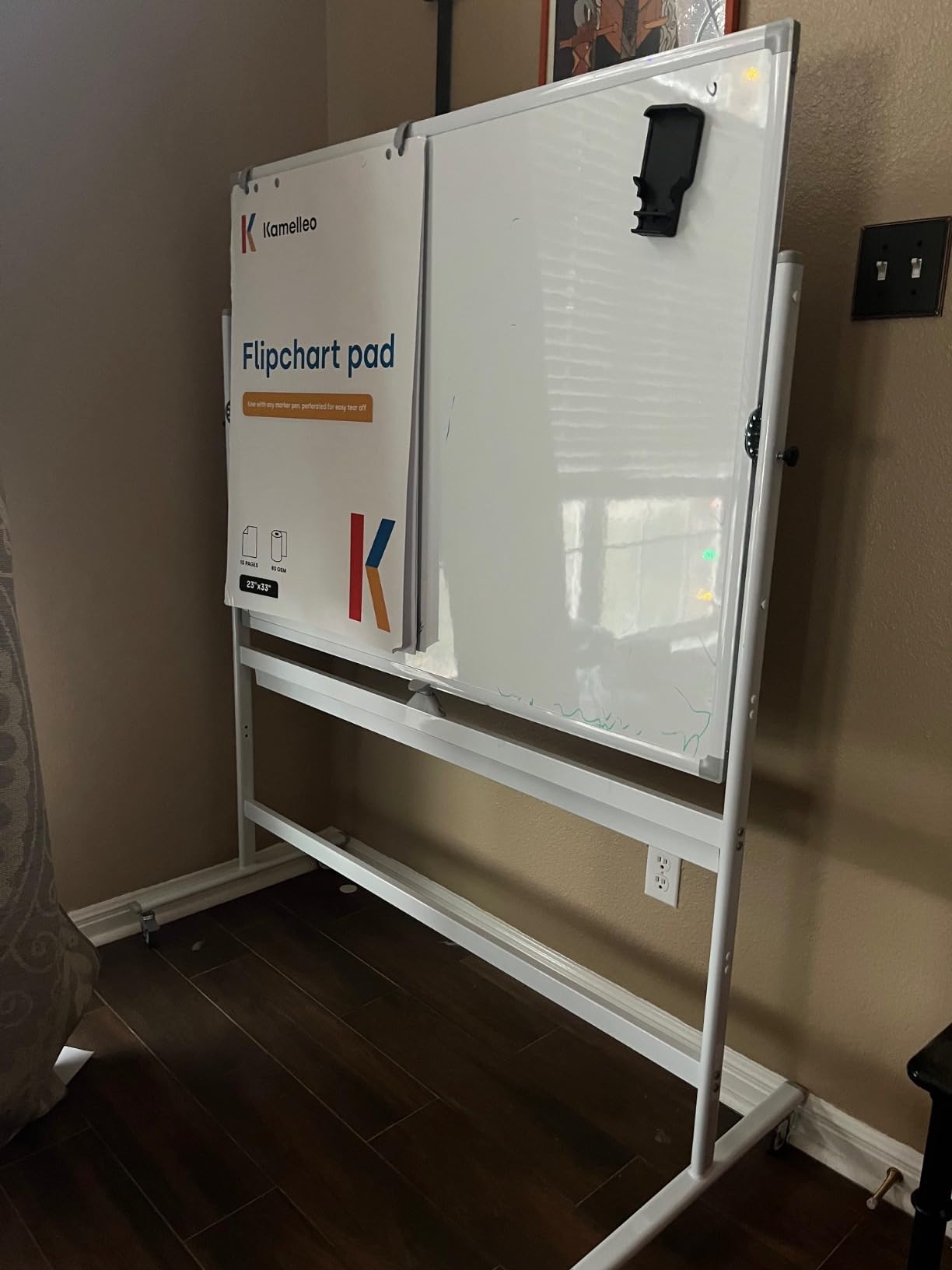Rolling Dry Erase Board 48 x 36 - Large Portable Magnetic Whiteboard with Stand - Double Sided Easel Style Whiteboard with Wheels - Mobile Standing White Board for Office, Classroom & Home customer photo 1