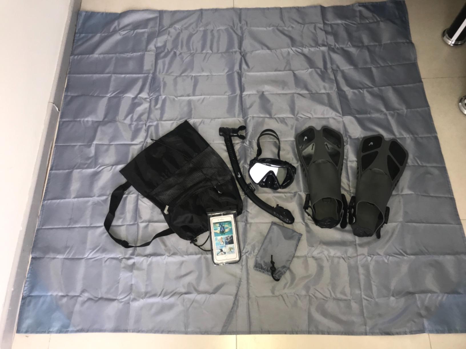 Odoland Snorkel Set, Adults Snorkeling Packages with Dry Top Diving Mask, Adjustable Swim Fins, Mesh Bag, Anti-Fog Anti-Leak Snorkeling Gear for Men Women customer photo 2
