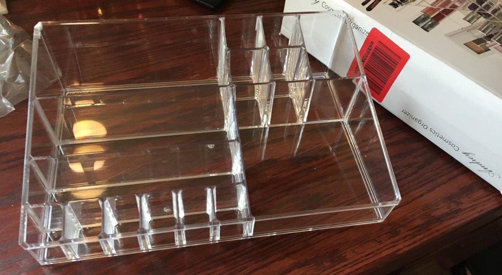 STORi Audrey Clear Vanity Makeup Organizer | 15-Compartment Holder for Brushes, Eyeshadow Palettes, & Beauty Supplies | Stacks on Audrey Storage Drawers | Made in USA customer photo 2