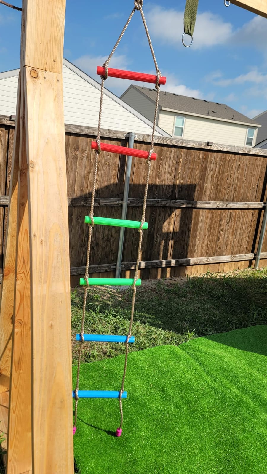 Rainbow Craft 6.6FT Ninja Rope Ladder, PP Material, Kids Obstacle Course customer photo 1