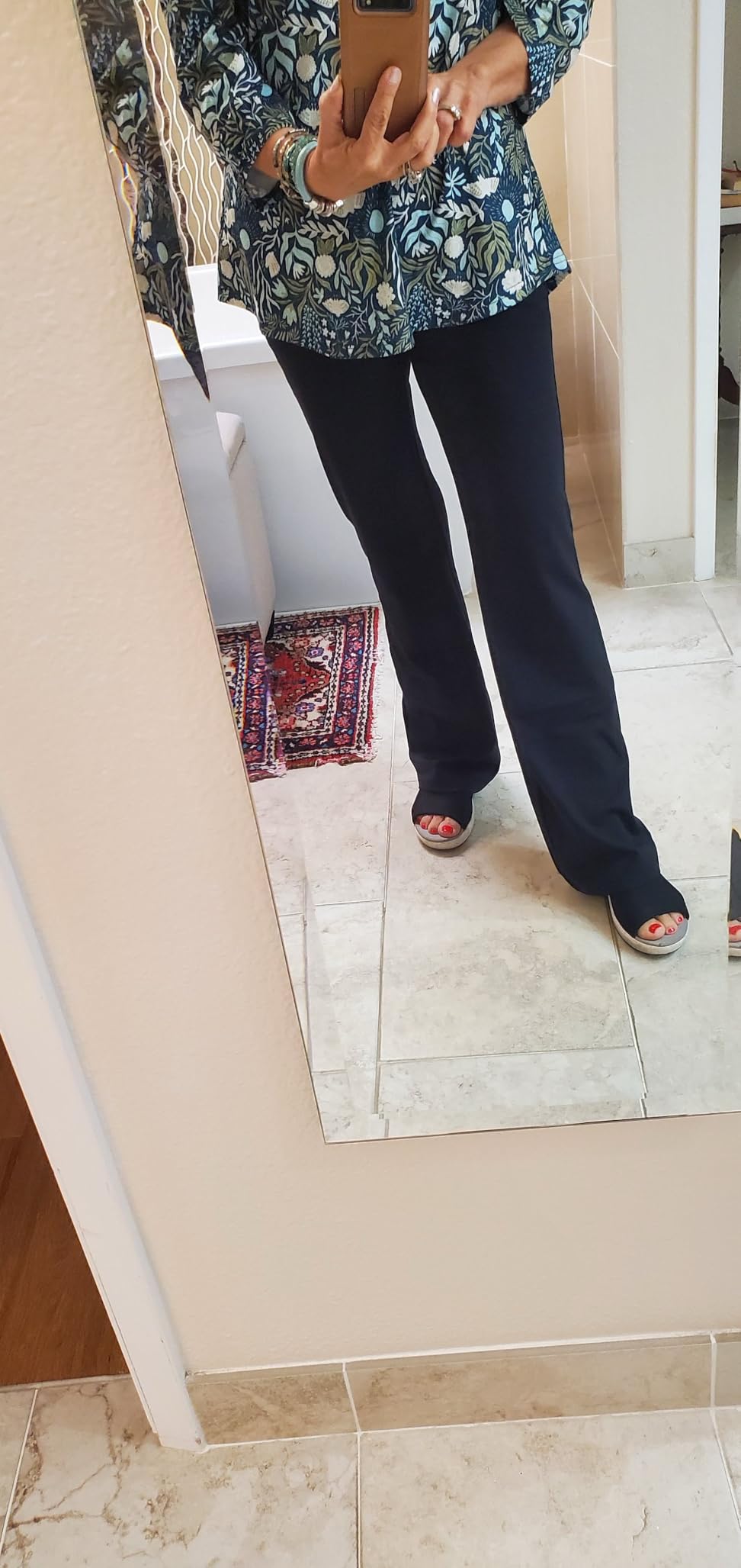 Yoga Pants Women High Waist Workout Bootcut Flare Leggings with Pockets customer photo 2