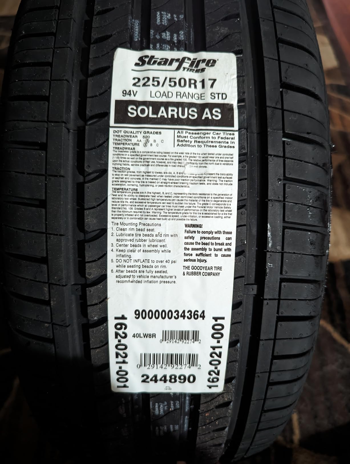 Starfire Solarus AS All-Season 225/65R17 102H Tire customer photo 1