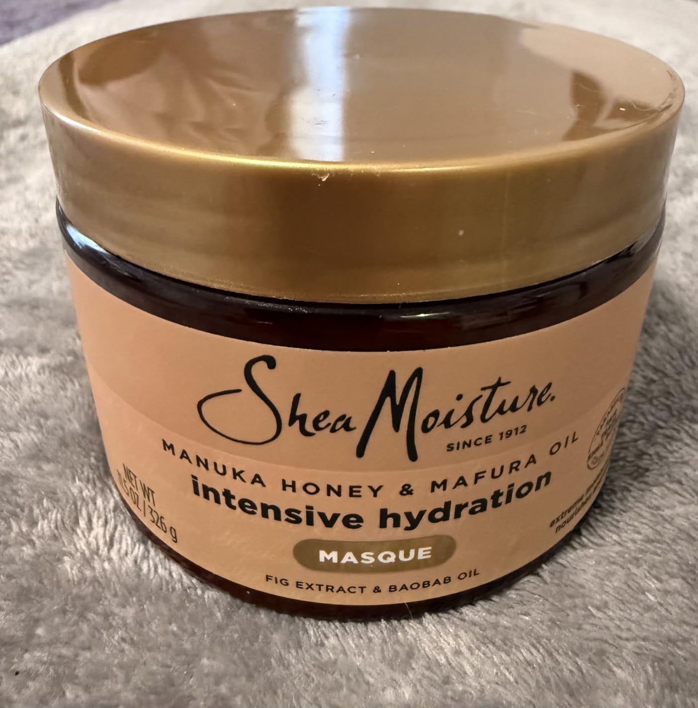 Shea Moisture Intensive Hydration Hair Masque Manuka Honey & Mafura Oil For Dry, Damaged Hair Deep Conditioning Hair Treatment 11.5 oz customer photo 1