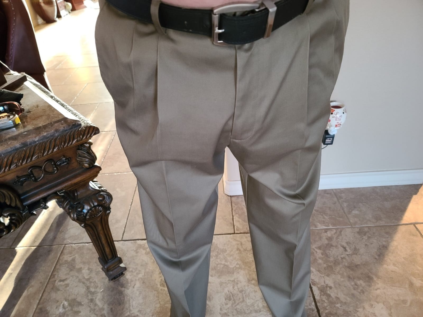Haggar Men’s Classic Fit Iron Free Premium Khaki Casual Pant customer photo 1