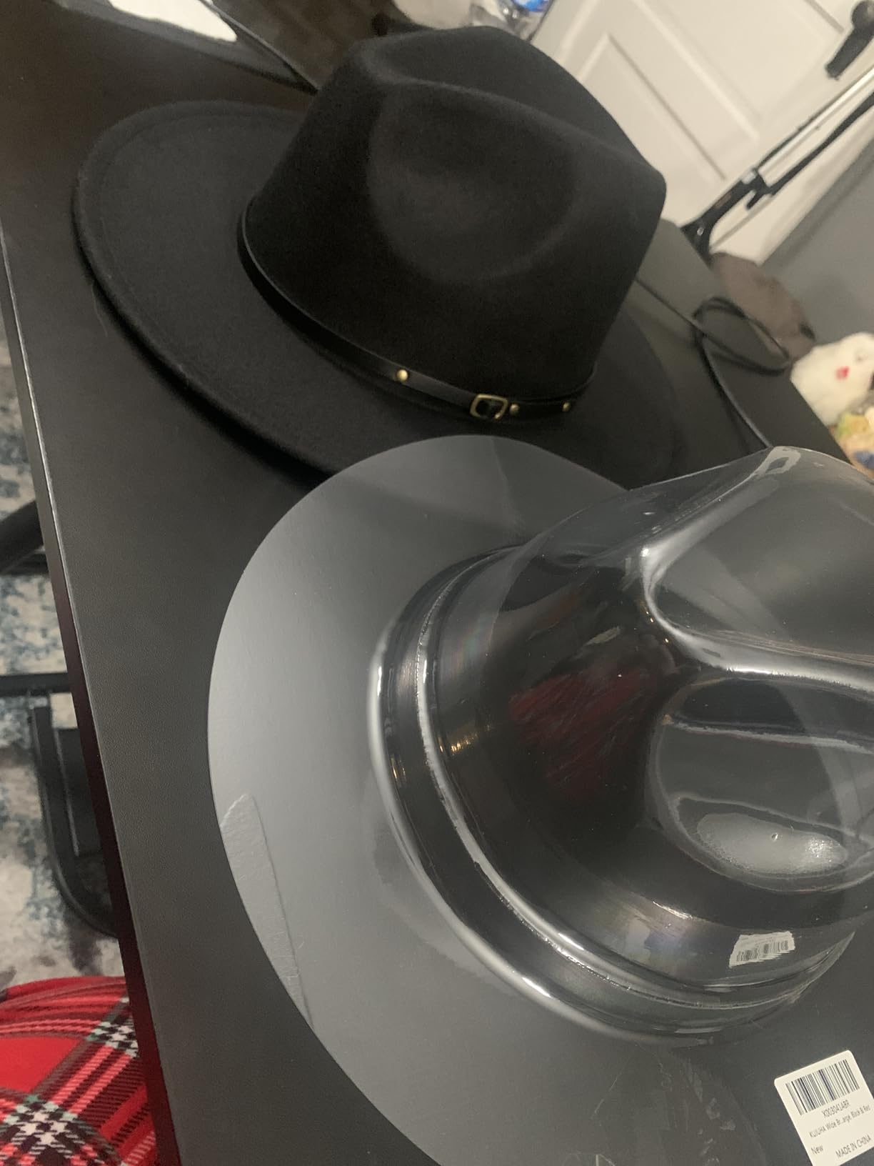 Wide Brim Fedora Hats for Women Men Two Tone Dress Hat Felt Panama Hat in Two Audlt Size customer photo 2