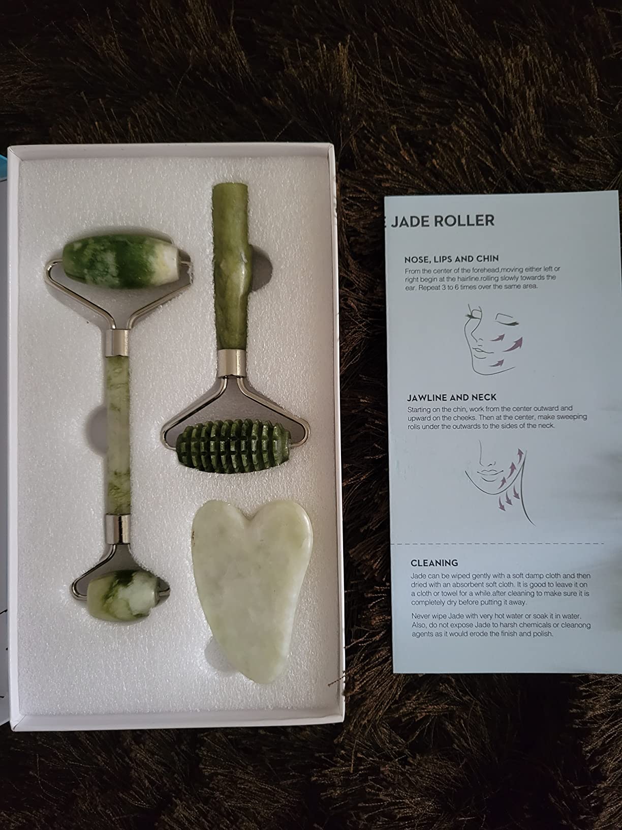 kimkoo Jade Roller and Gua Sha for Face-3 in 1 Kit with Facial Massager Tool customer photo 1