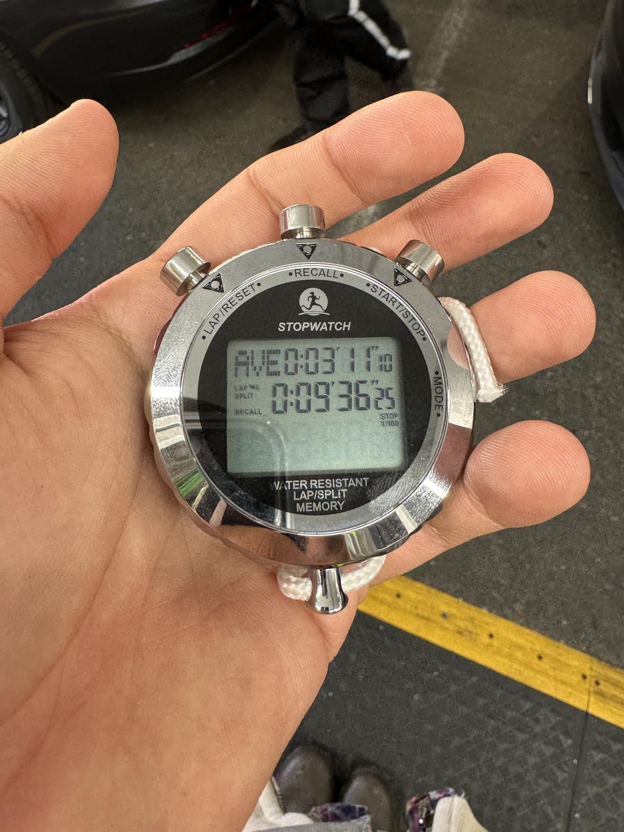 Stopwatch Timer, Digital Stop Watch with 0.01second & 0.001second Timing, Metal 10/100/400 Laps Memory, Rolilink Large Display Alarm Clock for Coach Sports Running Marathon customer photo 1