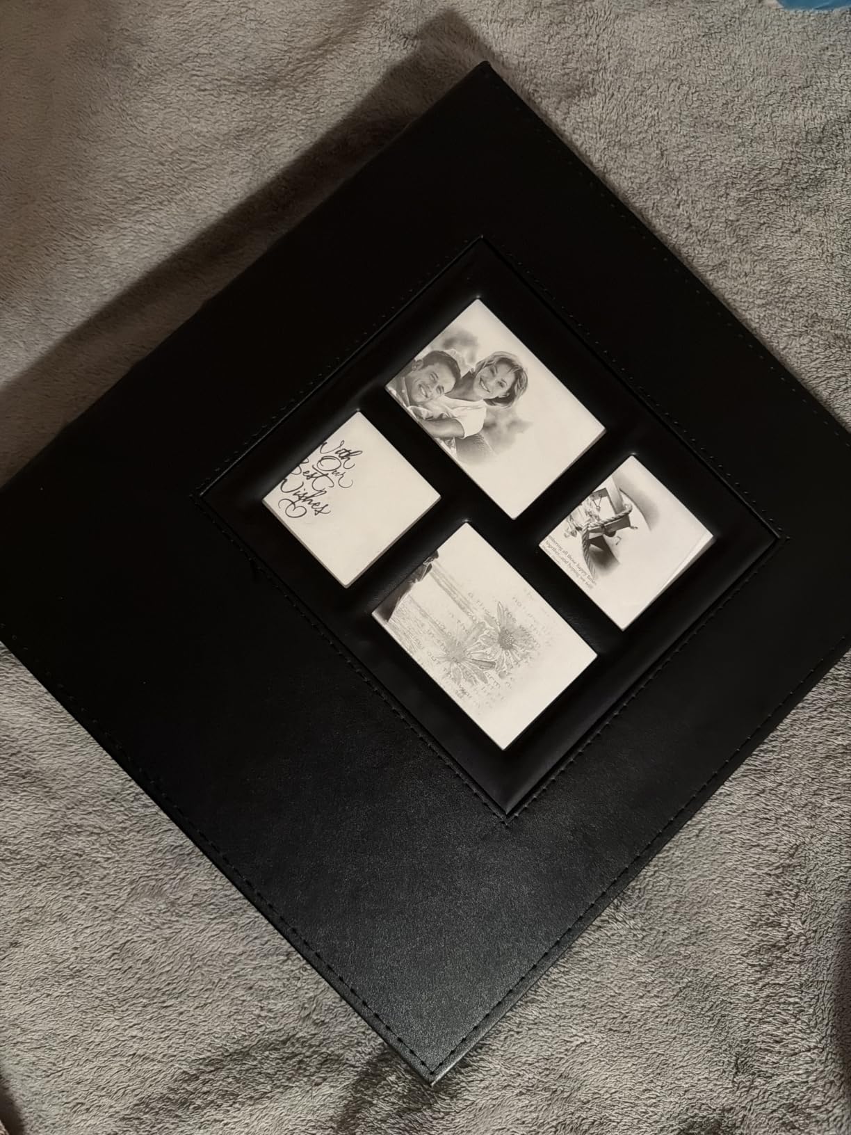RECUTMS Photo Album 4x6 600 Photos Large Leather Family Picture Album Black customer photo 1