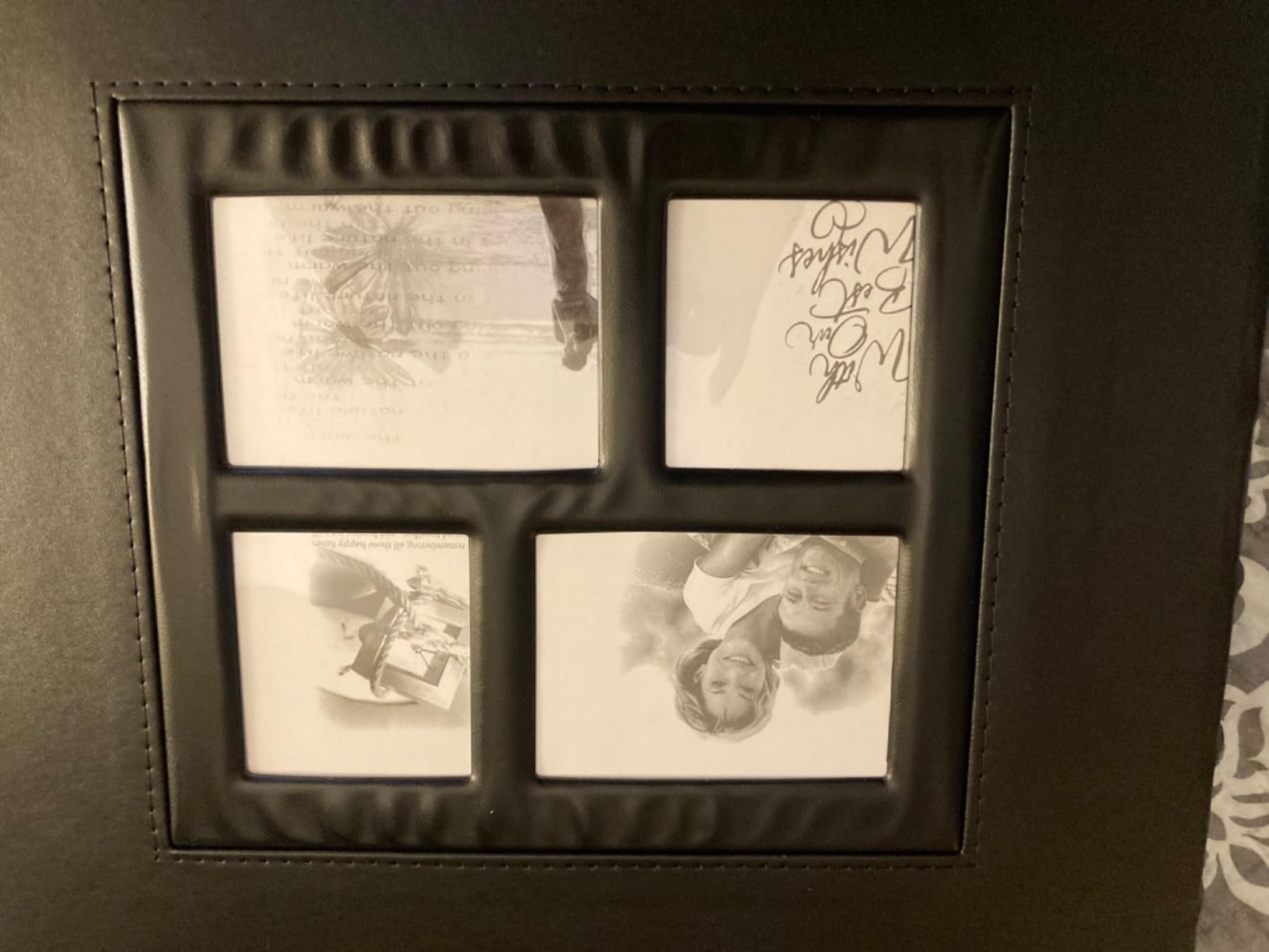 RECUTMS Photo Album 4x6 600 Photos Large Leather Family Picture Album Black customer photo 2