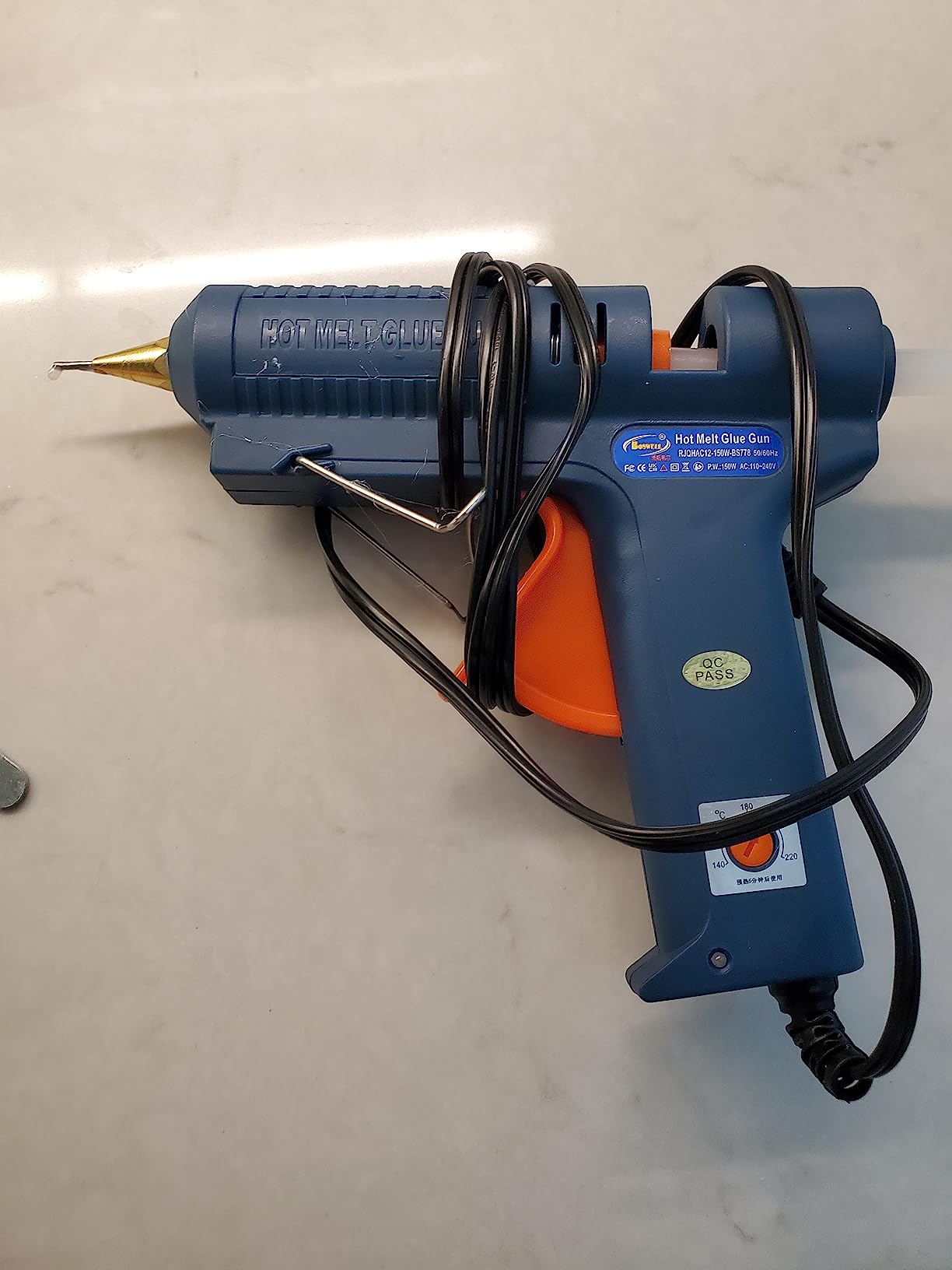 BOSWELL 150W Full Size Hot Glue Gun with 6 Copper Nozzles, Luxury Set customer photo 1
