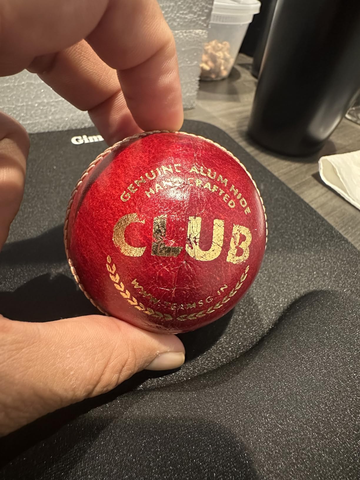 SG Club Cricket Ball Leather(Red) Standard Size customer photo 1