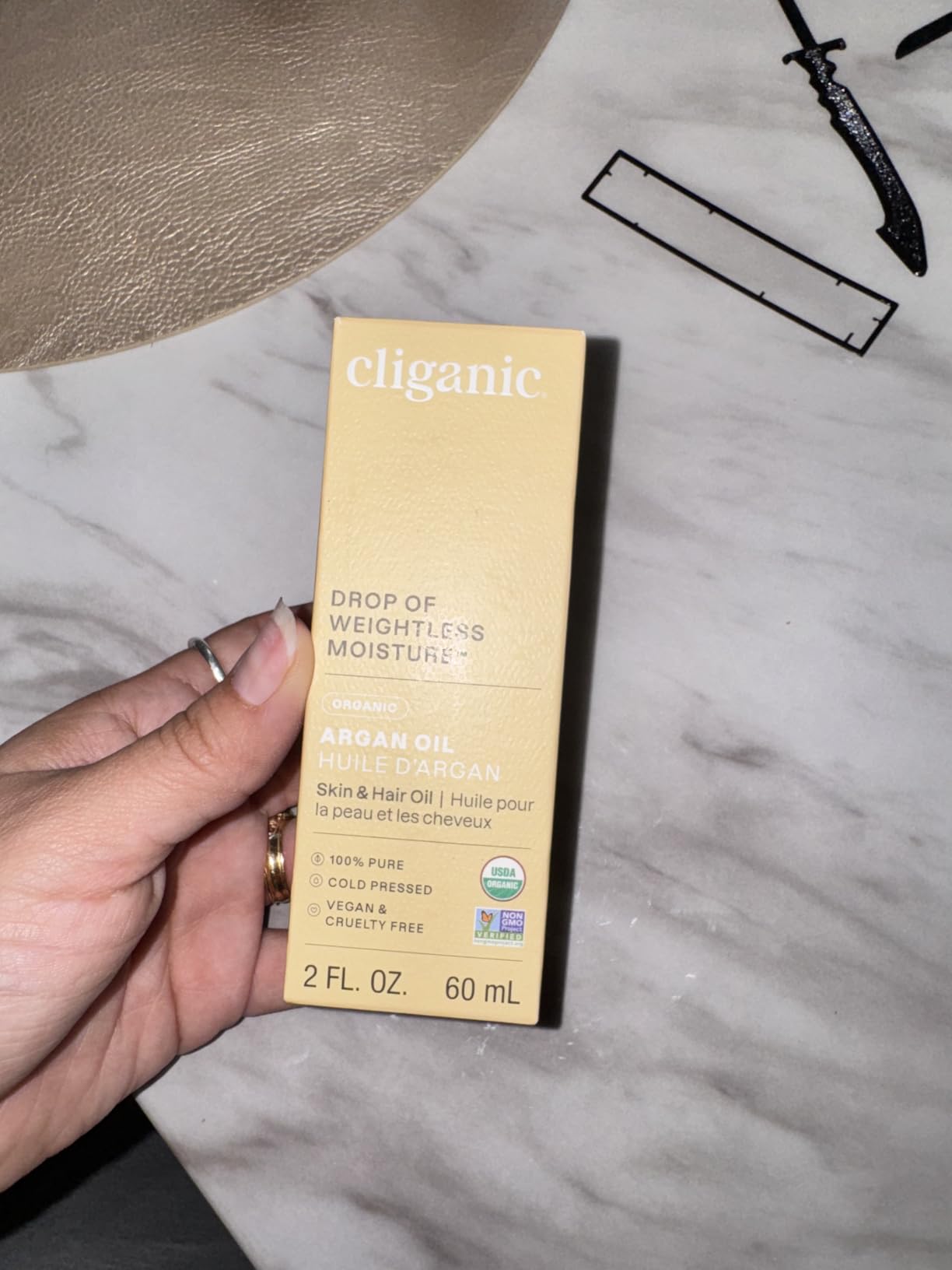 Cliganic Organic Argan Oil 100% Pure Cold Pressed For Hair, Face, Skin, 2oz customer photo 1