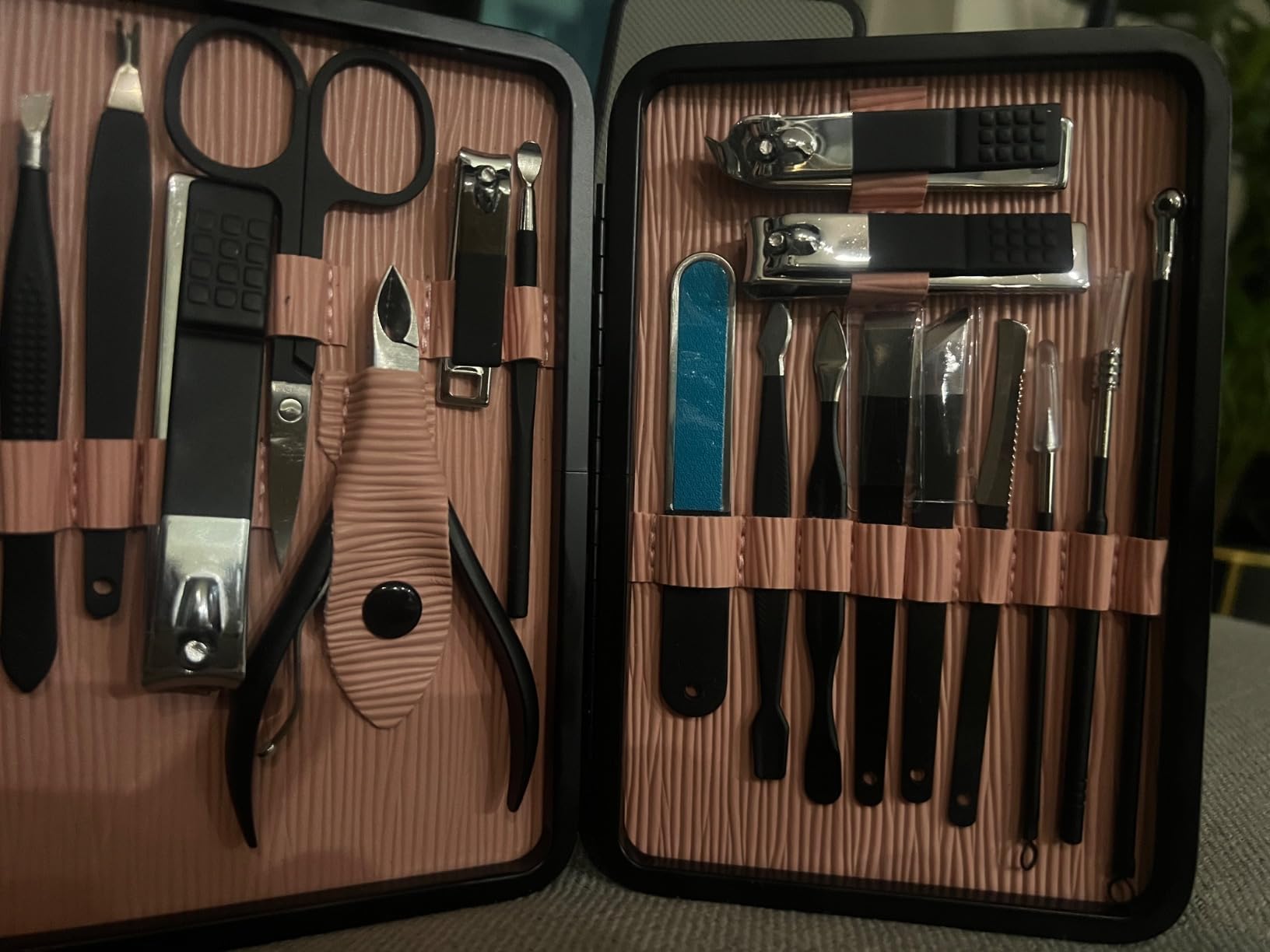 Manicure Set Professional Nail Clippers Kit Pedicure Care Tools- Stainless Steel Women Grooming Kit 18Pcs for Travel or Home (Pink) customer photo 1