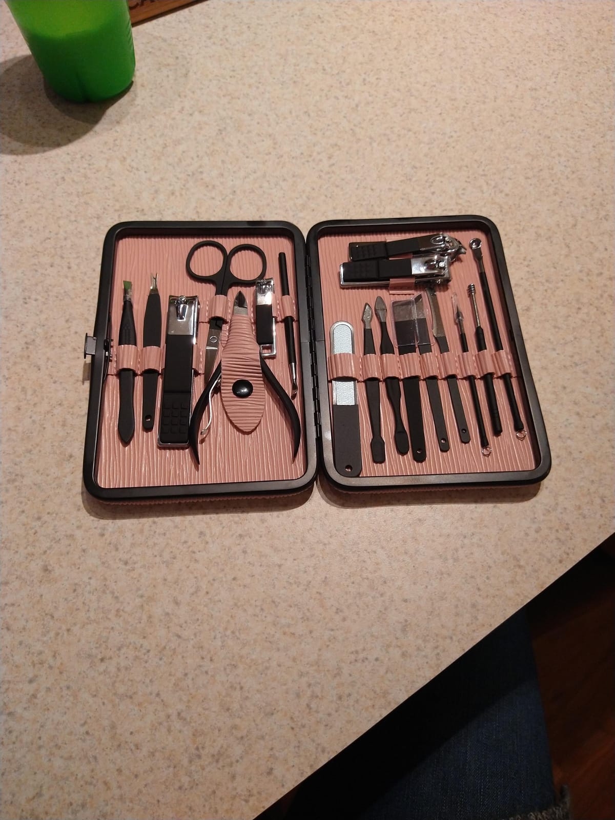 Manicure Set Professional Nail Clippers Kit Pedicure Care Tools- Stainless Steel Women Grooming Kit 18Pcs for Travel or Home (Pink) customer photo 2