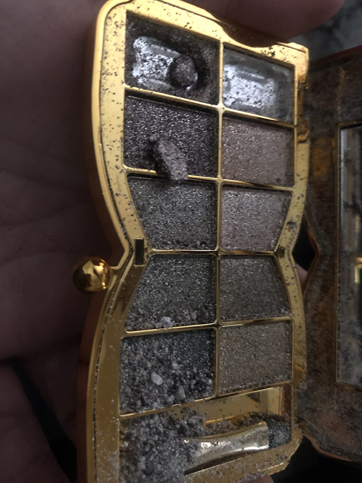 Bernecy Glitter Eyeshadow Palette,10 Colors Sparkle Shimmer Eye Shadow Highly Pigmented Long Lasting Makeup Set Gold (Type 5), Small customer photo 1