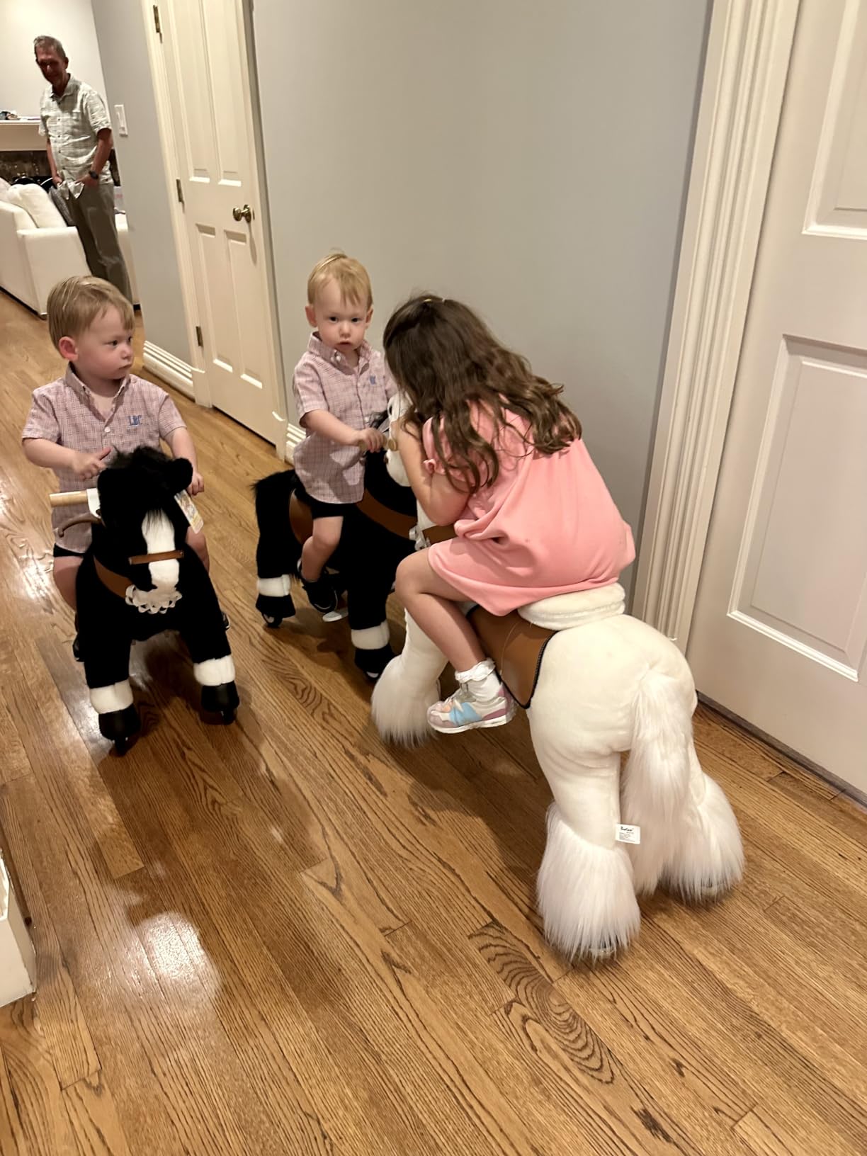 PonyCycle Unicorn Ride on Toy for Girls, Pink Ride on Unicorn, Age 4-7 | Fun & Safe, Kid-powered, with Brake, No Battery Required, 36