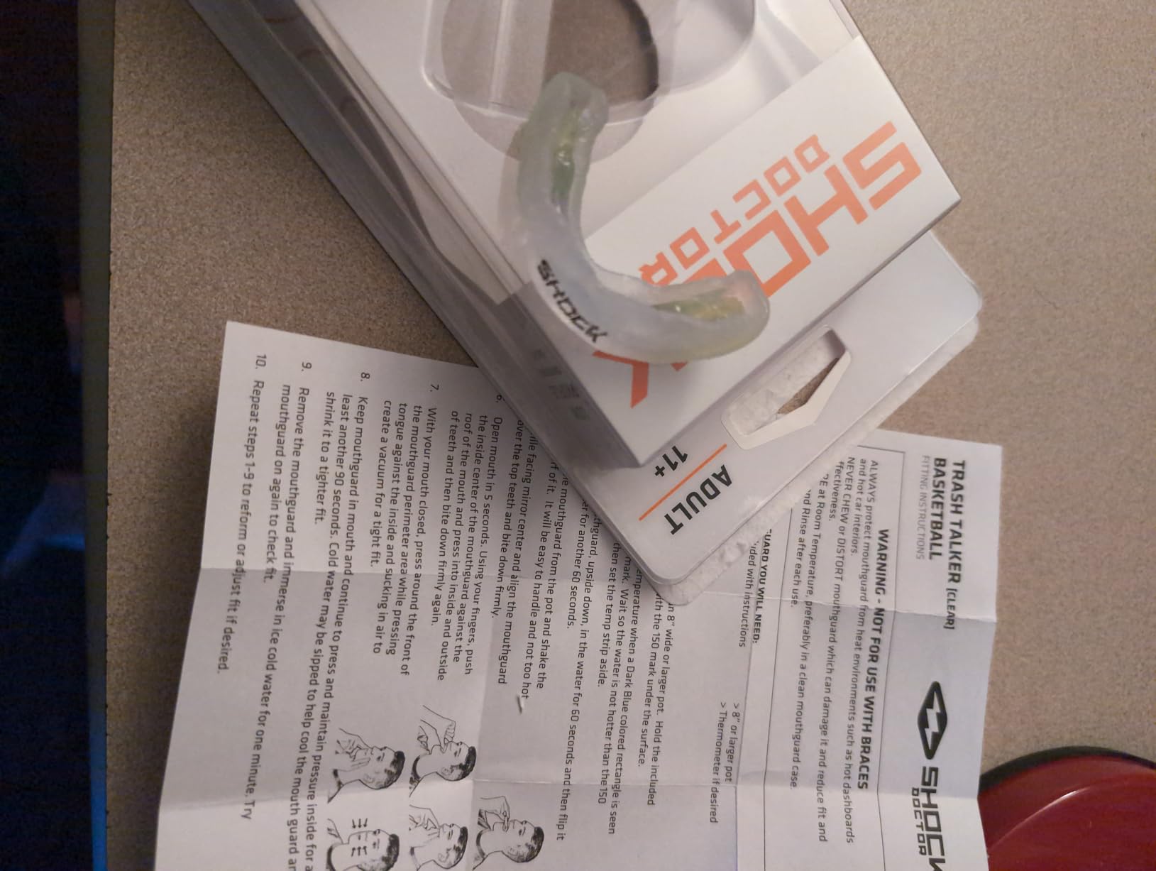 Shock Doctor Mouth Guard - Breathable Low Profile Custom Fit for Basketball customer photo 2