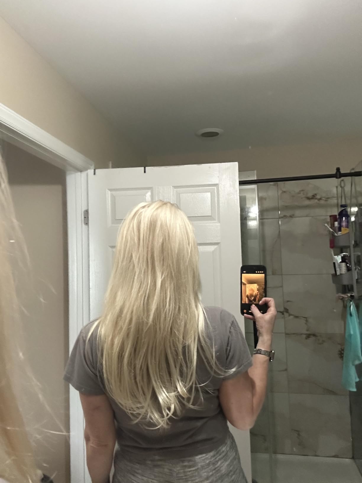 Full Shine Clip in Hair Extensions Real Human Hair Blonde, 18 Inch customer photo 1