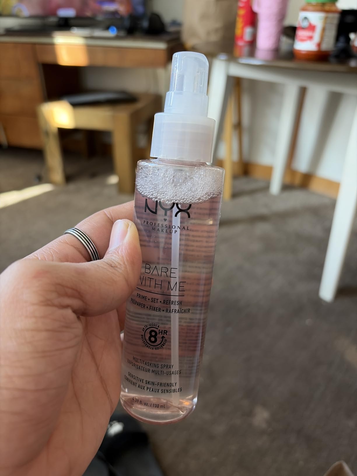 NYX PROFESSIONAL MAKEUP Bare With Me Multitasking Face Primer & Makeup Setting Spray, Hydrating Face Mist for up to 8HR Wear, Long-Lasting, Vegan Formula customer photo 1