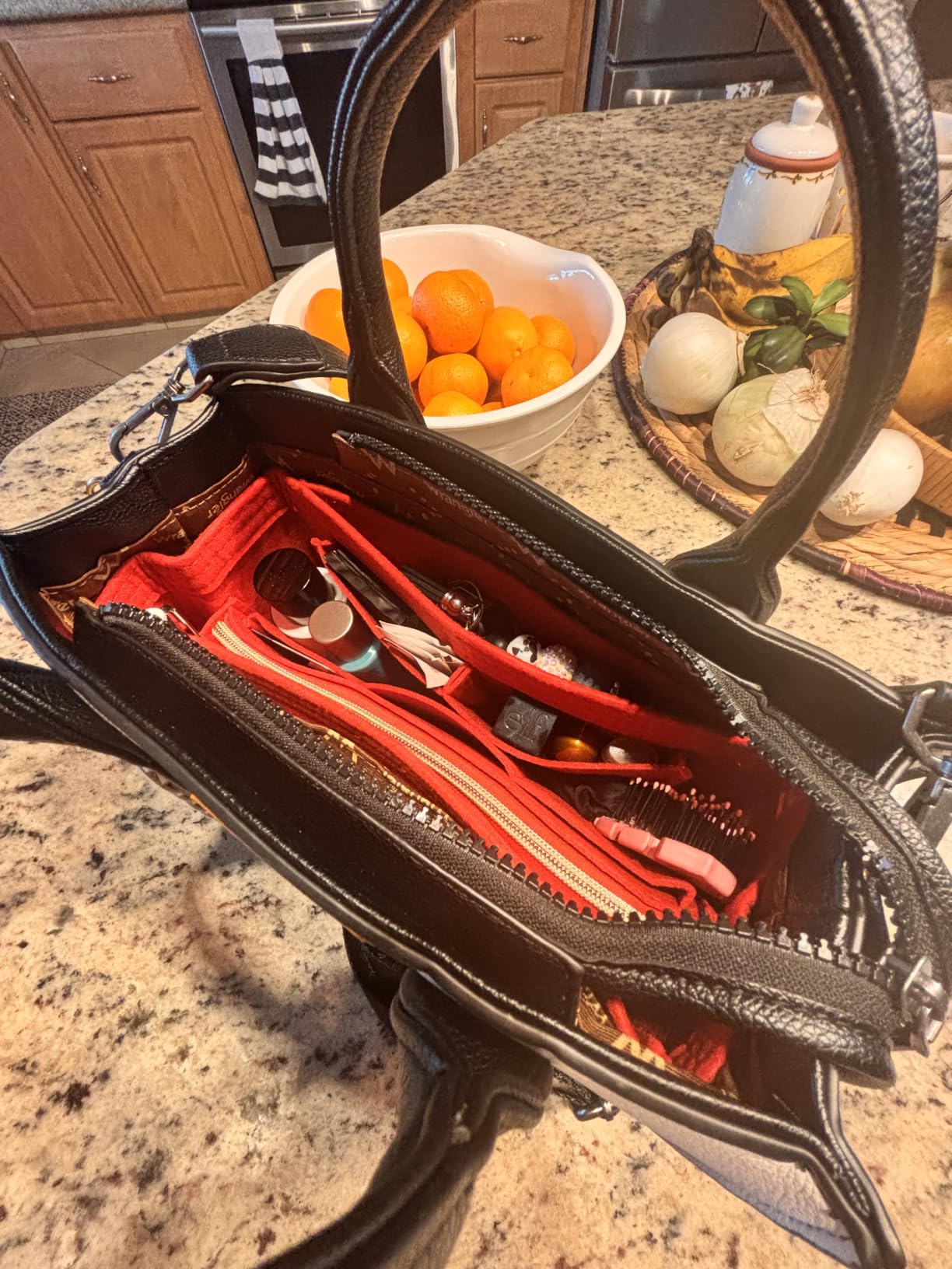 OMYSTYLE Purse Organizer Insert, Felt Tote Bag Organizer Insert with 5 Sizes, Handbag Dividers for Inside Purse, Compatible with Longchamp, Neverful, Speedy and More customer photo 1