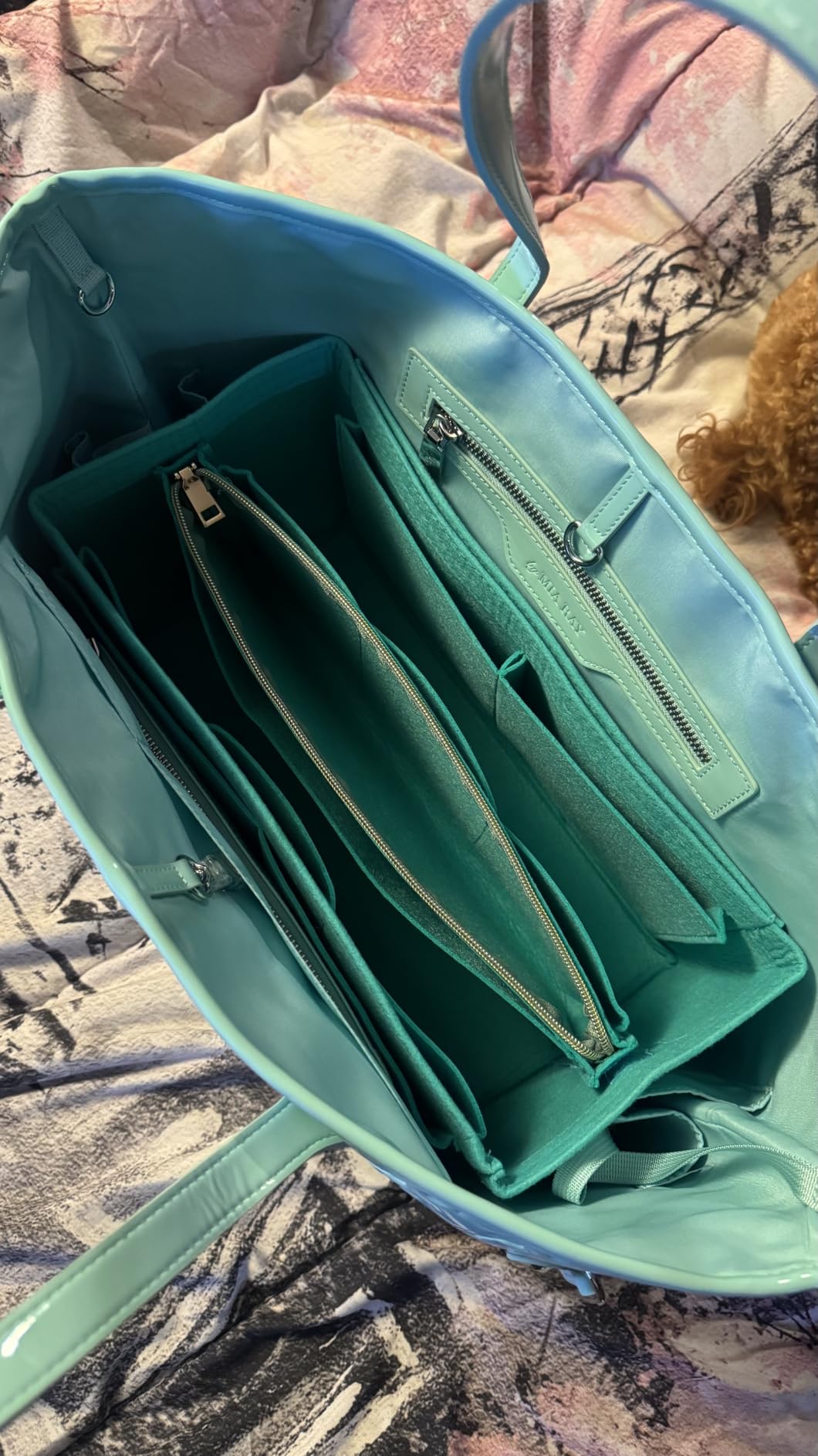OMYSTYLE Purse Organizer Insert, Felt Tote Bag Organizer Insert with 5 Sizes, Handbag Dividers for Inside Purse, Compatible with Longchamp, Neverful, Speedy and More customer photo 2